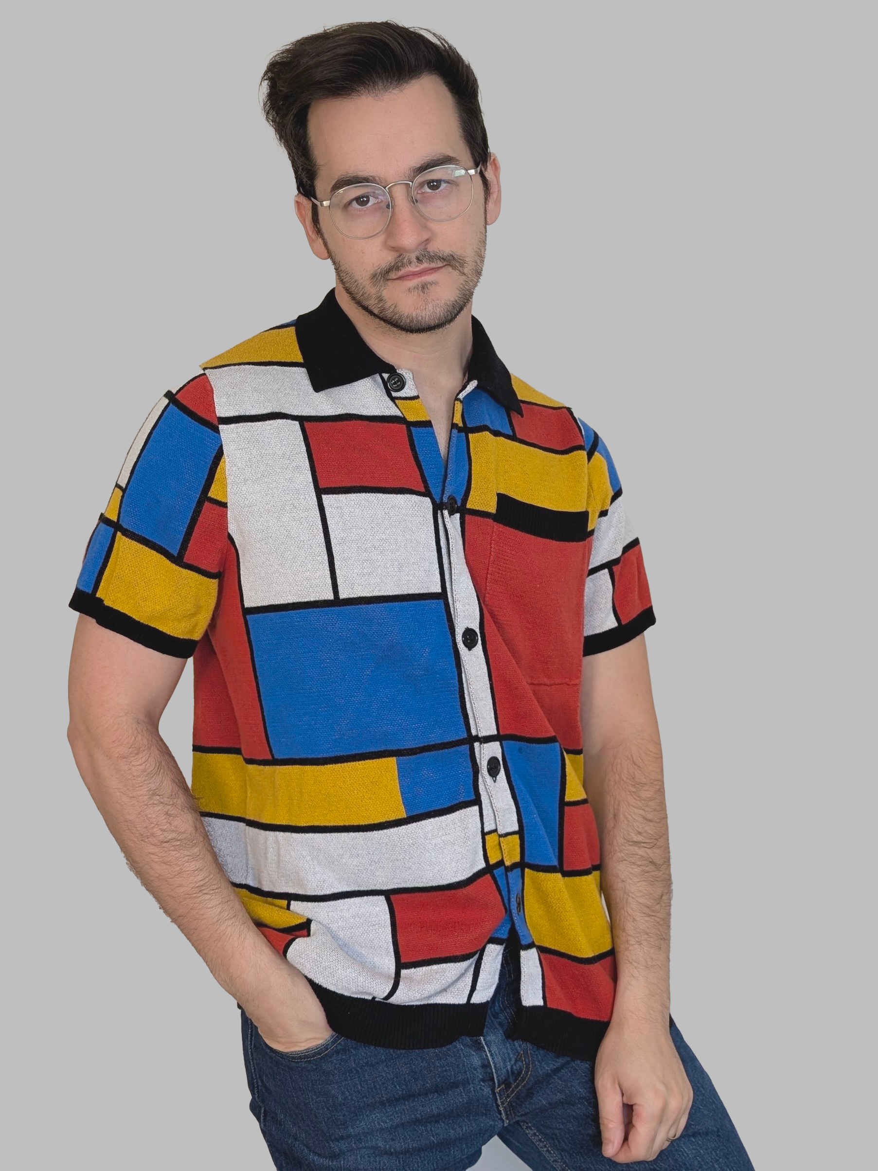De Stijl Button Up