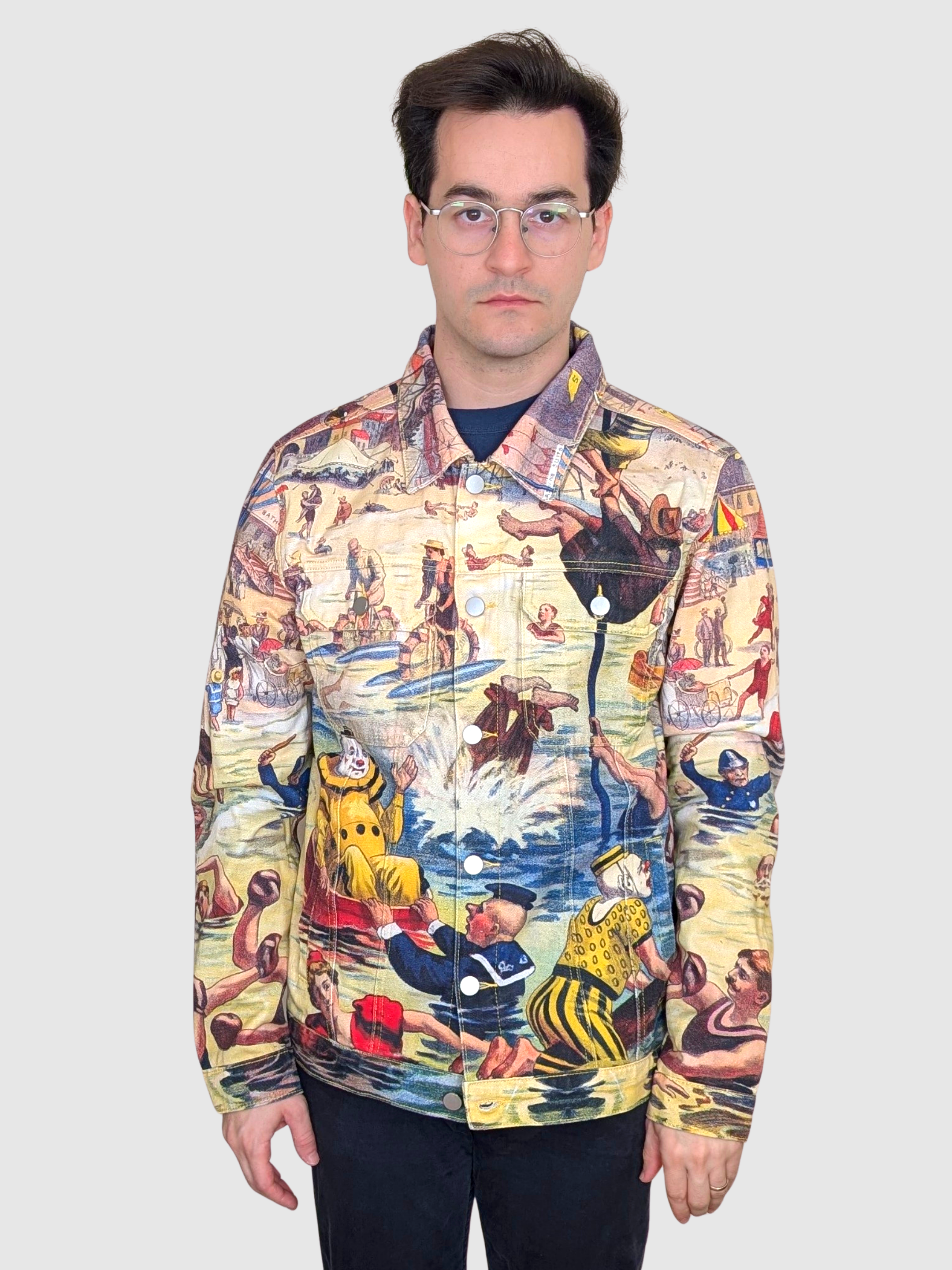 Sleepy Peach - Bathing Clown Denim Jacket