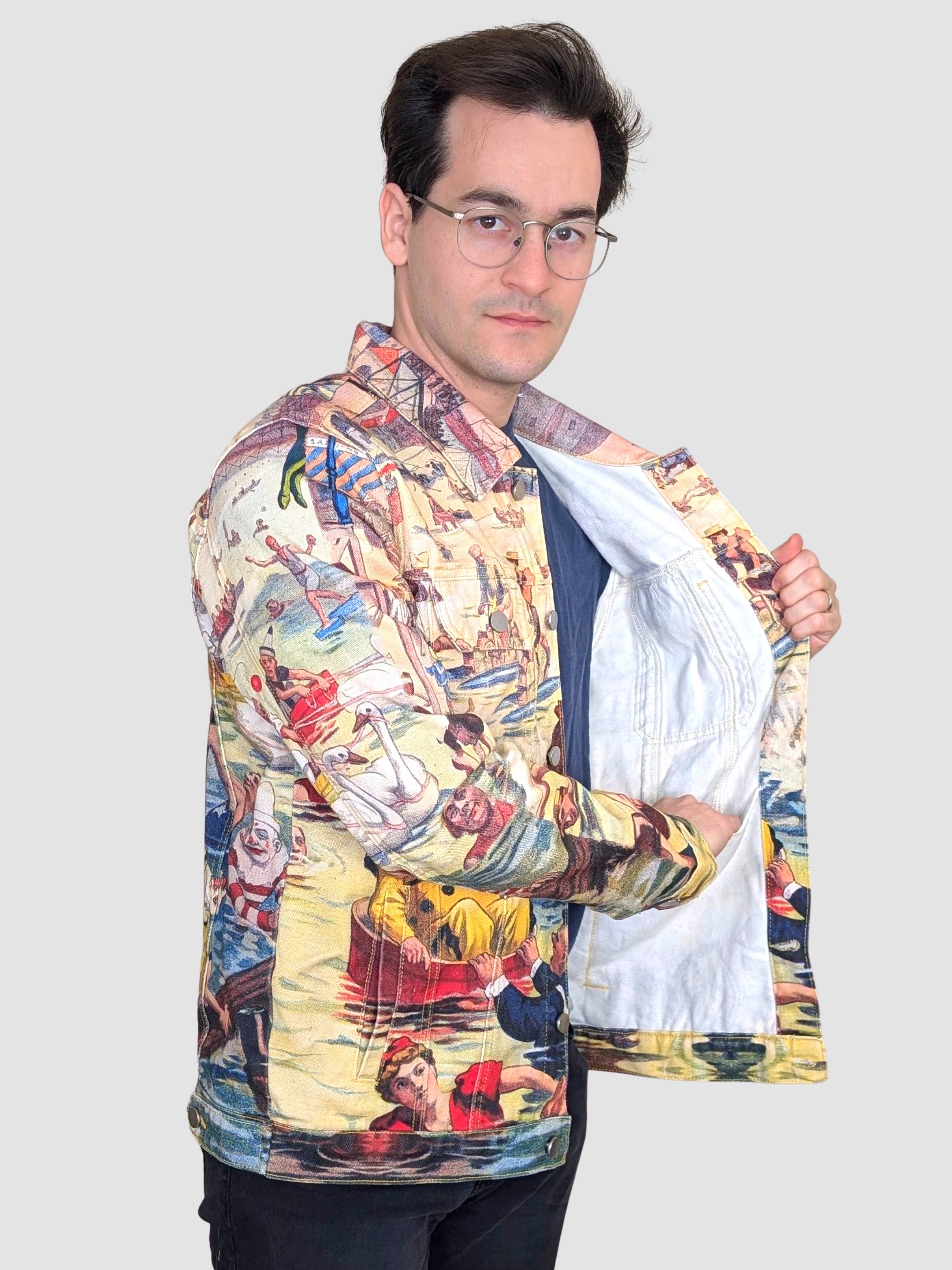 Sleepy Peach - Bathing Clown Denim Jacket
