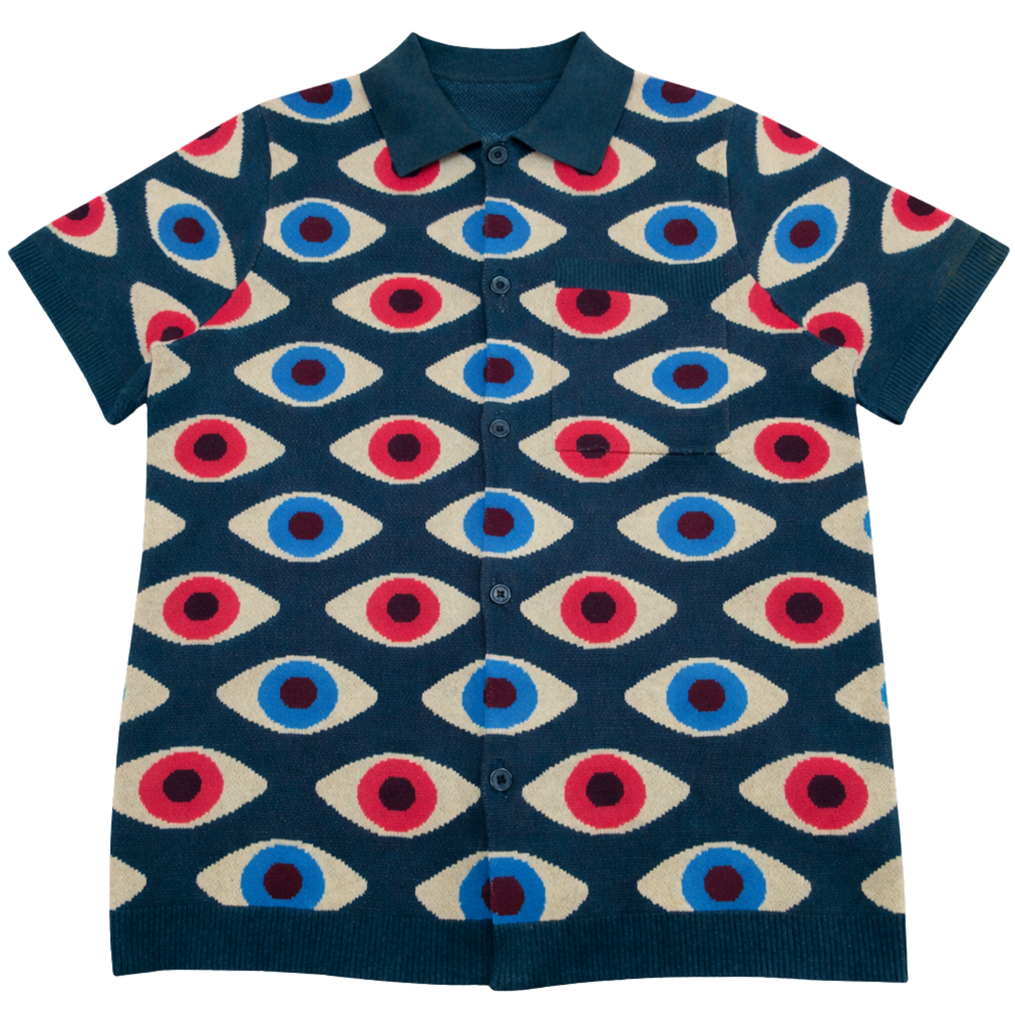 Bauhaus Eyeball Button Up - Sleepy Peach