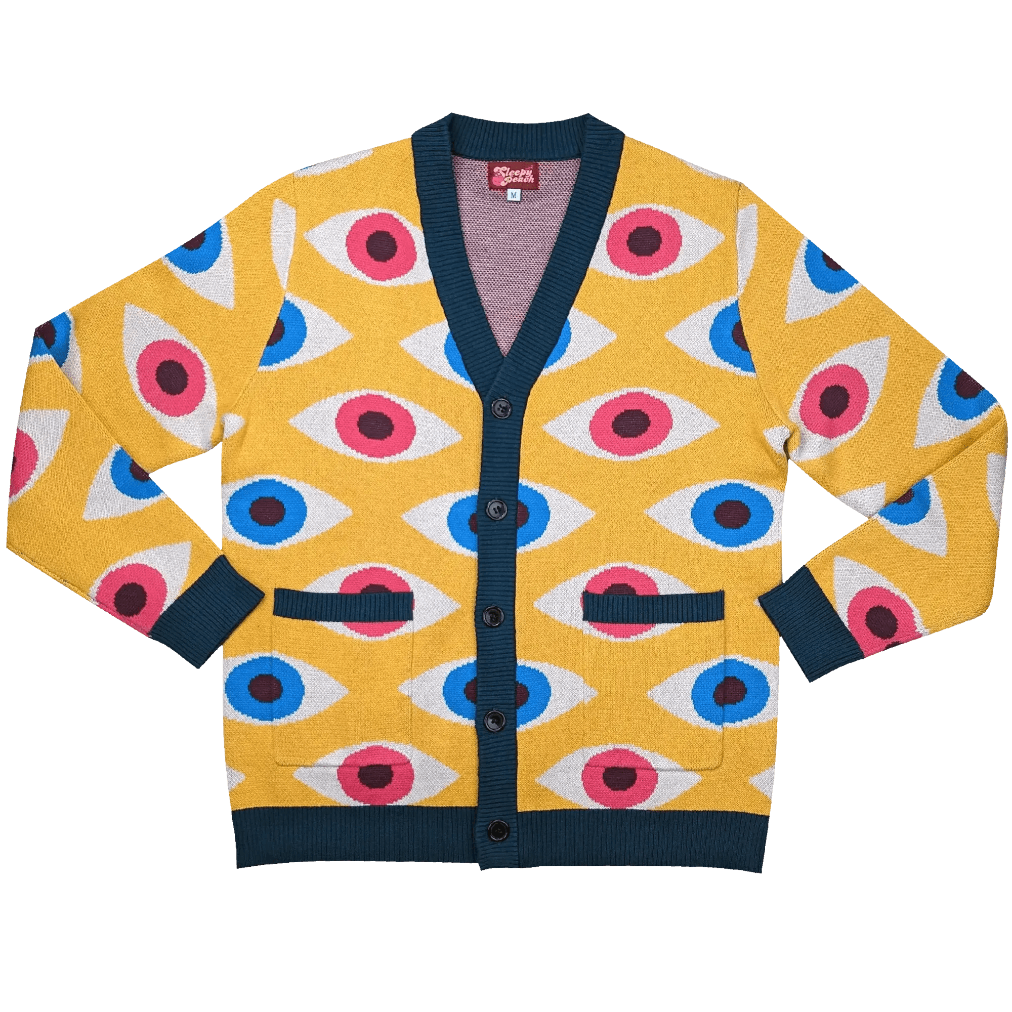 Bauhaus Eyeball Cardigan - Sleepy Peach