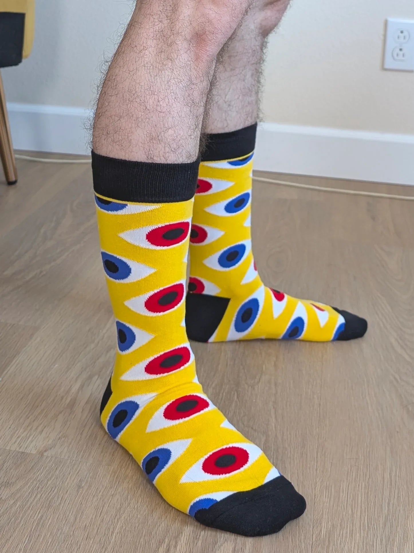 Bauhaus Eyeball Socks - Sleepy Peach