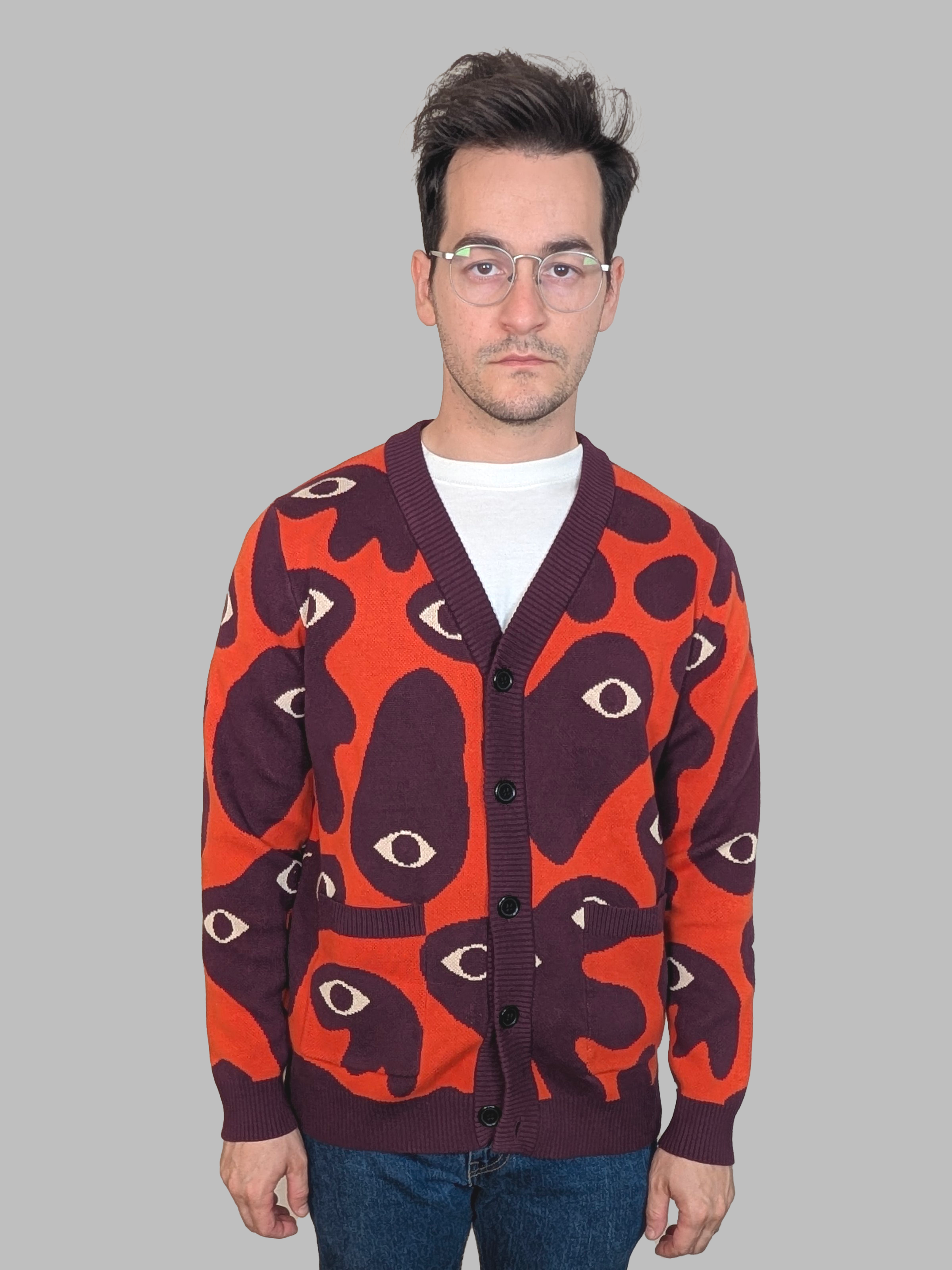Bauhaus Nightmare Cardigan - Sleepy Peach