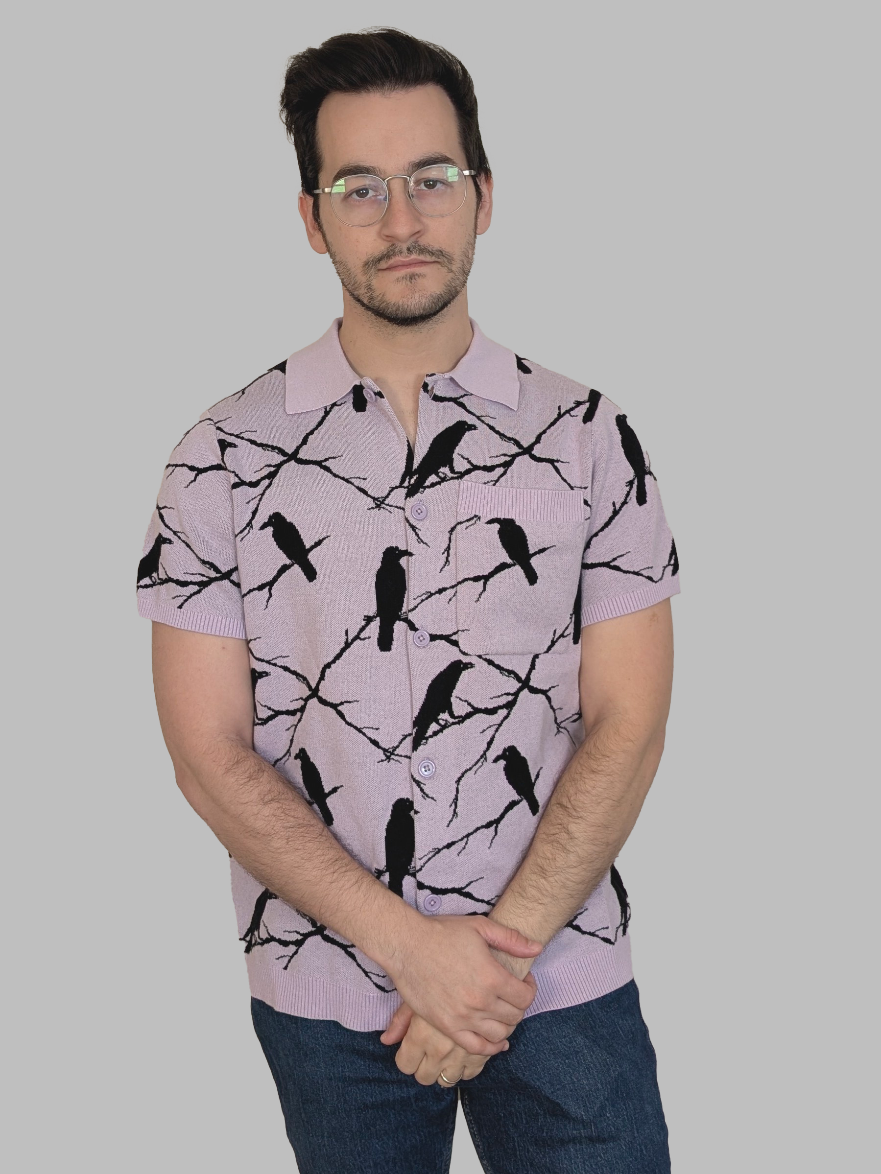 Big Crow Button Up - Sleepy Peach