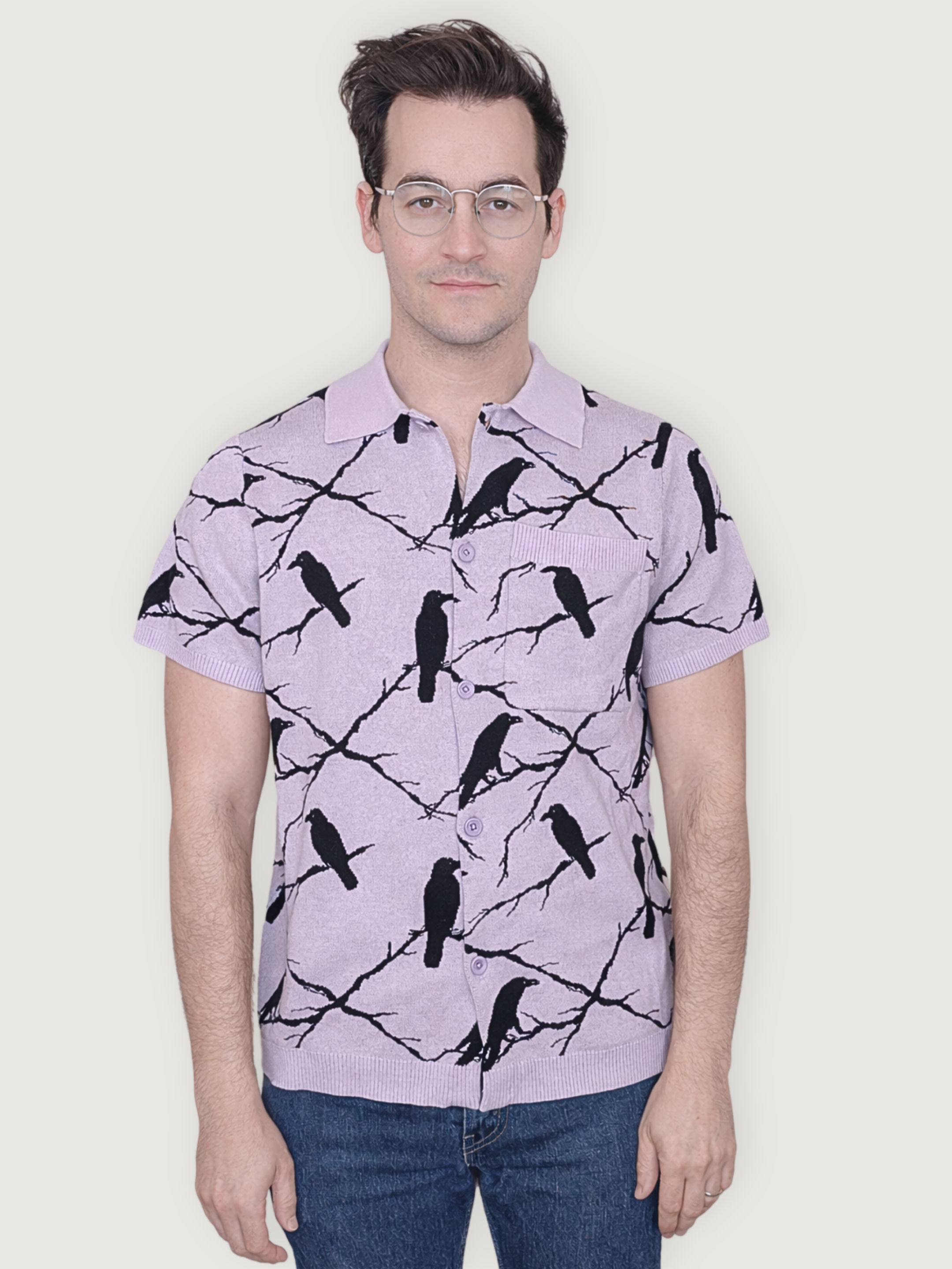 Big Crow Button Up - Sleepy Peach 28