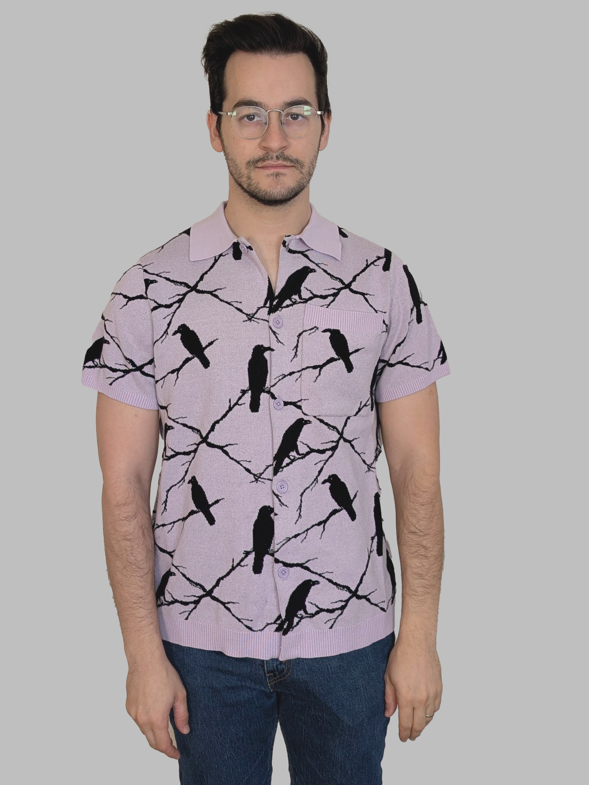 Big Crow Button Up - Sleepy Peach