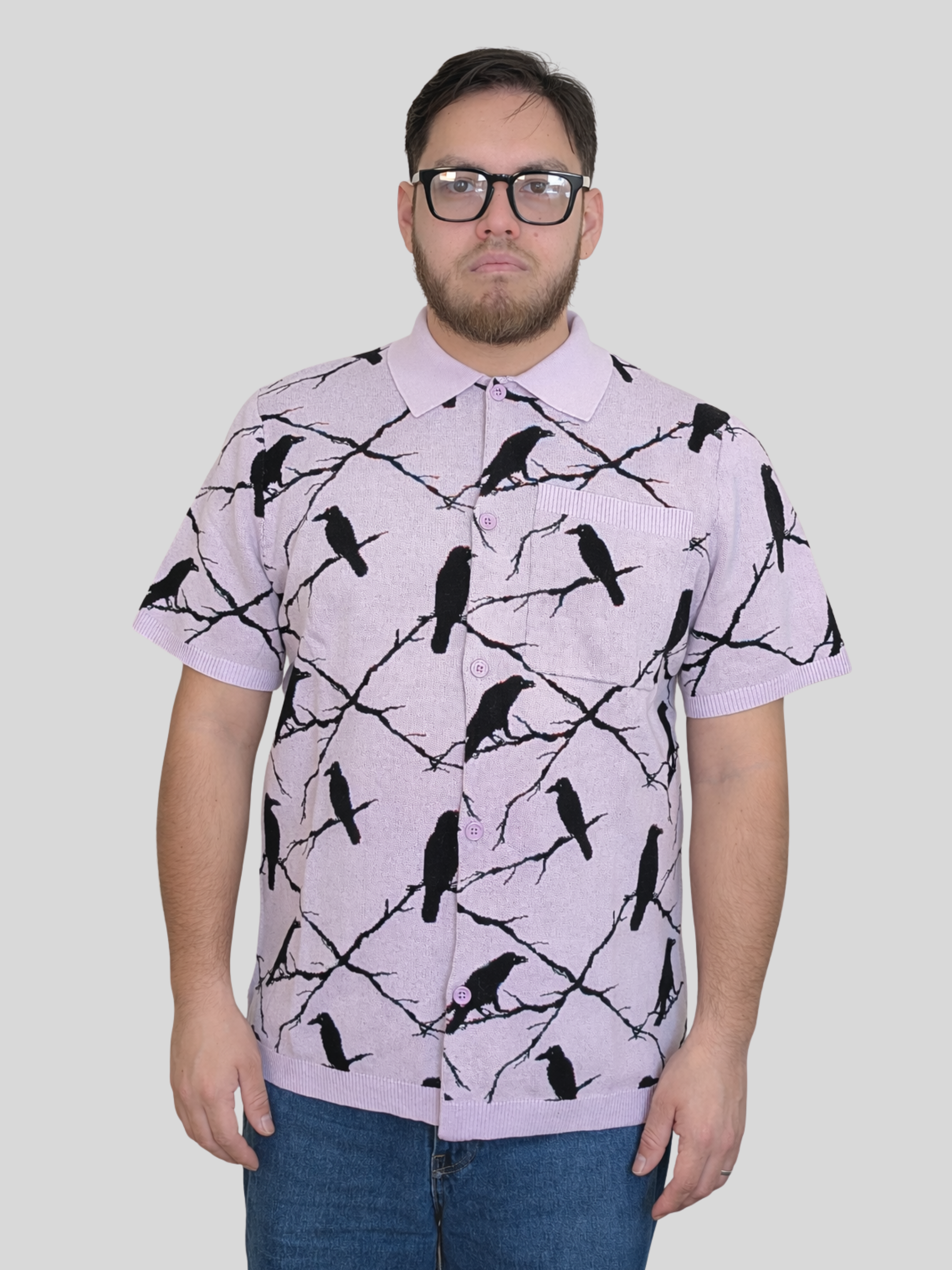 Big Crow Button Up - Sleepy Peach