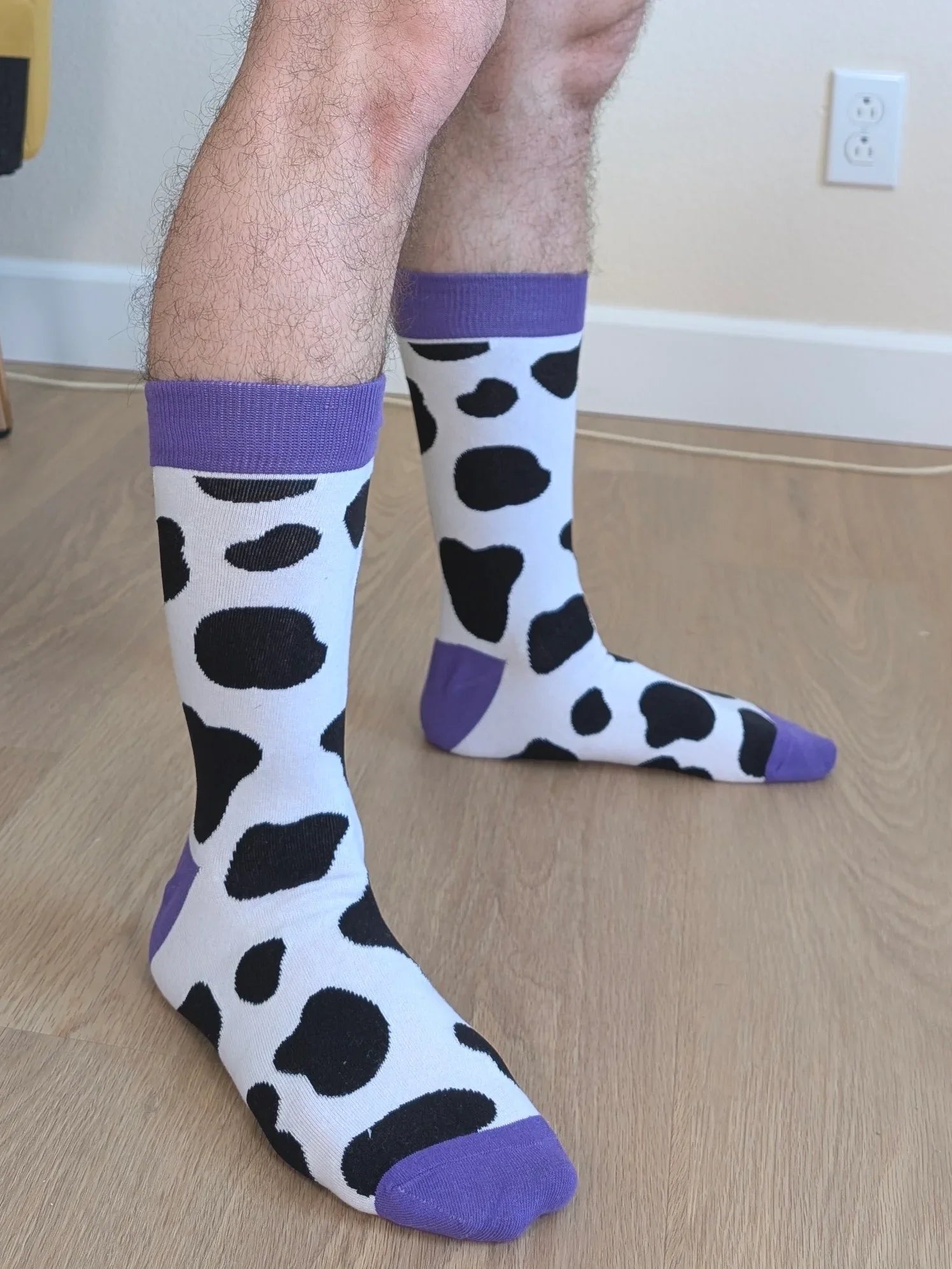 Big Moo'd Cow Socks - Sleepy Peach