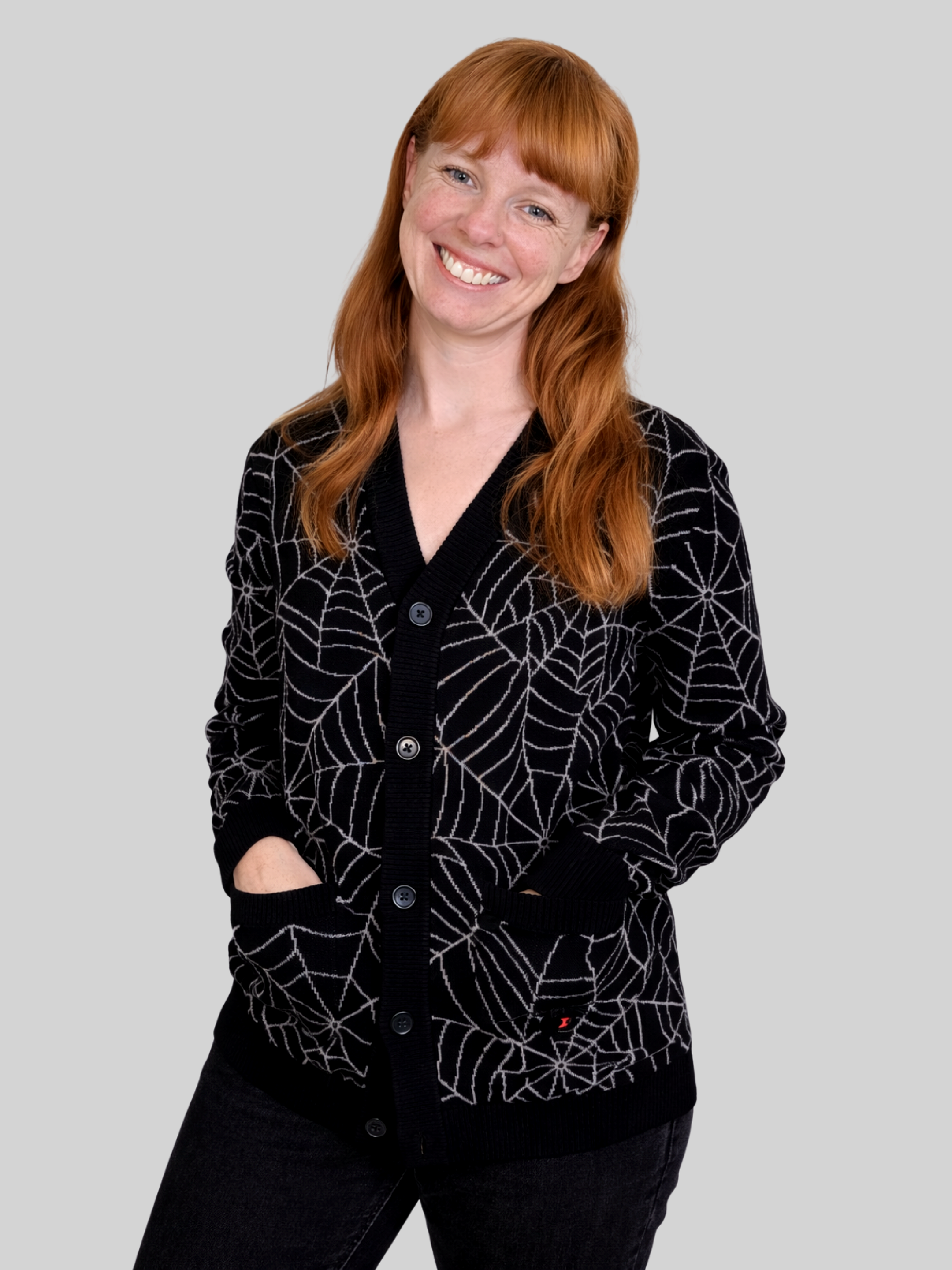Sleepy Peach - Black Widow Cardigan