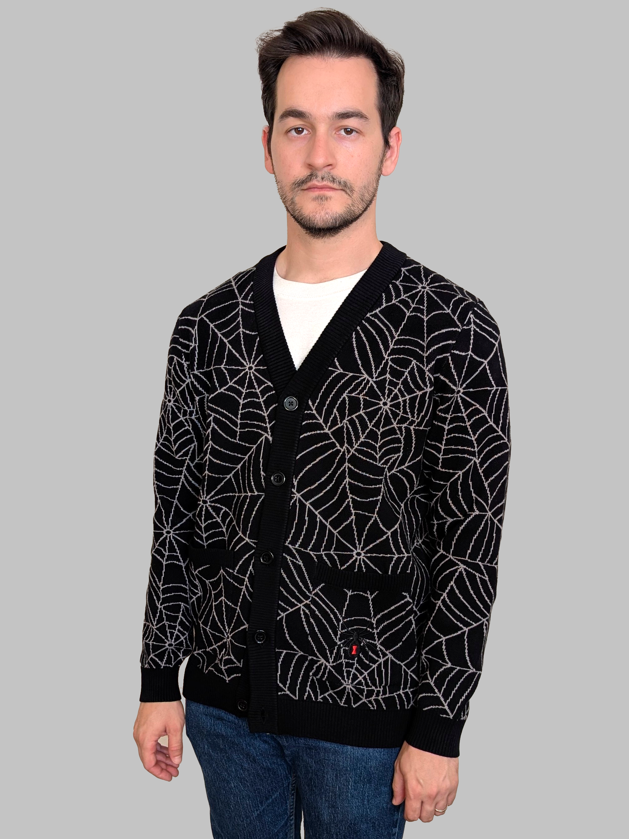 Sleepy Peach - Black Widow Cardigan