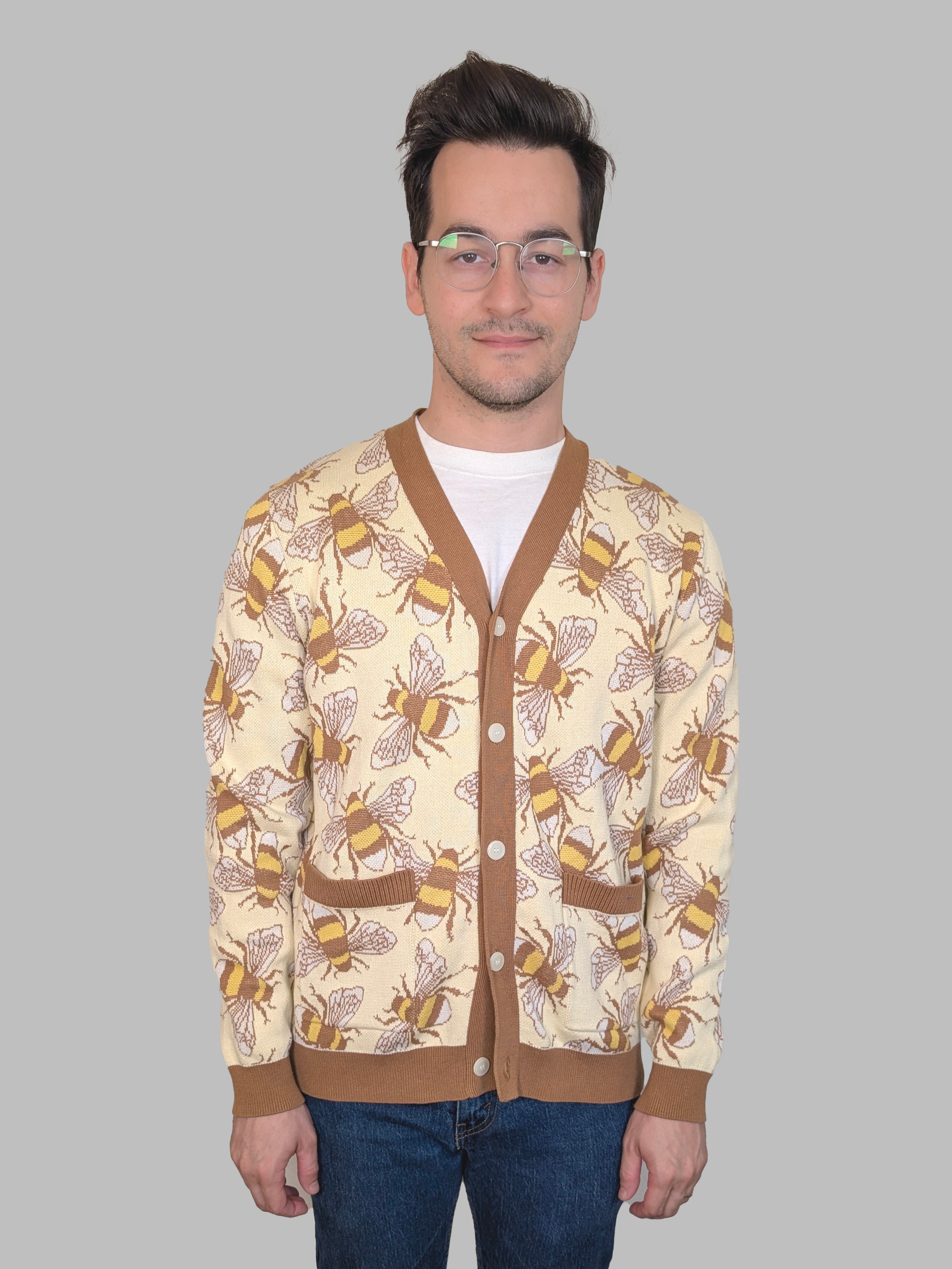 Bumblebee Cardigan - Sleepy Peach