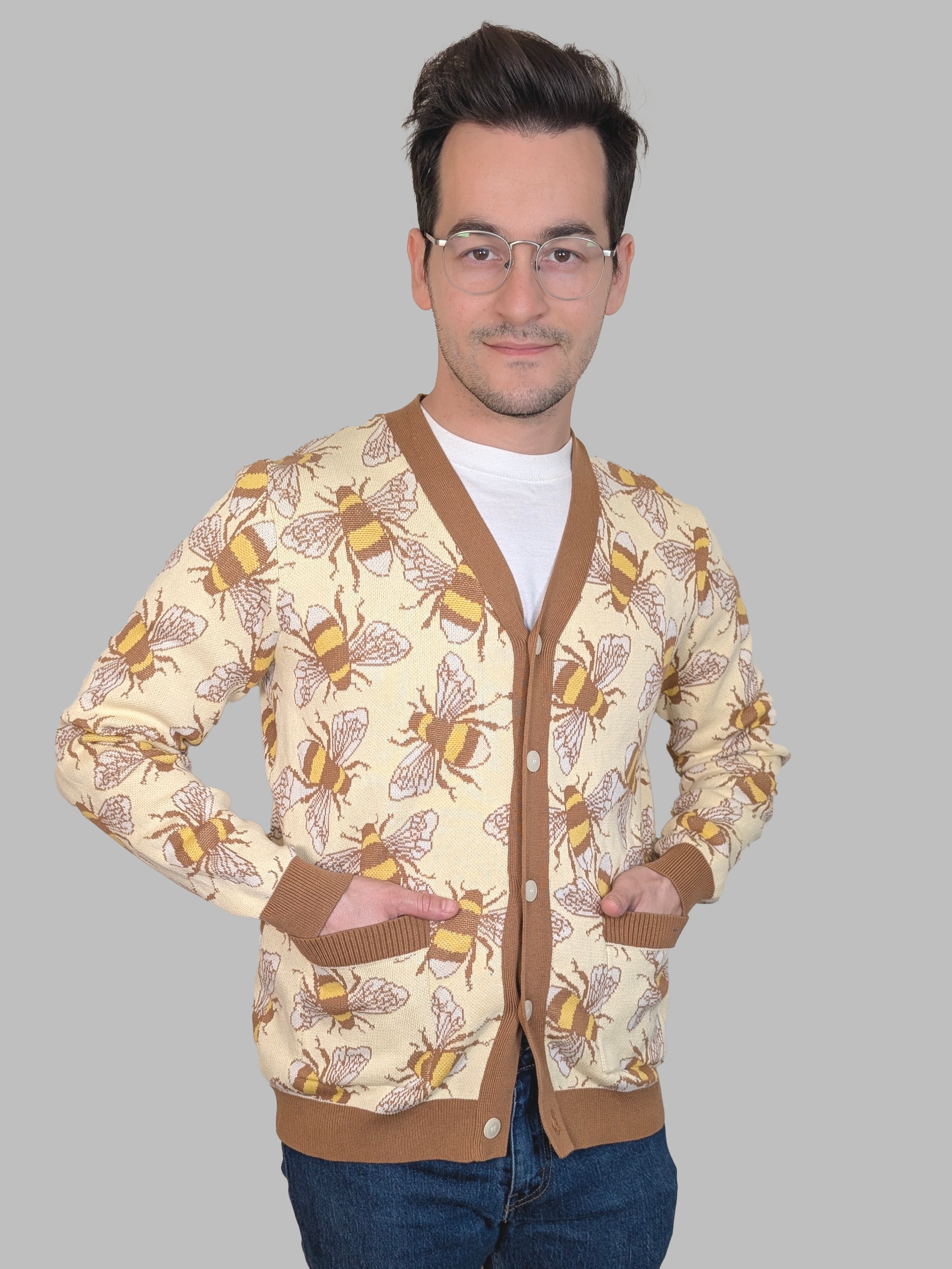 Bumblebee Cardigan - Sleepy Peach