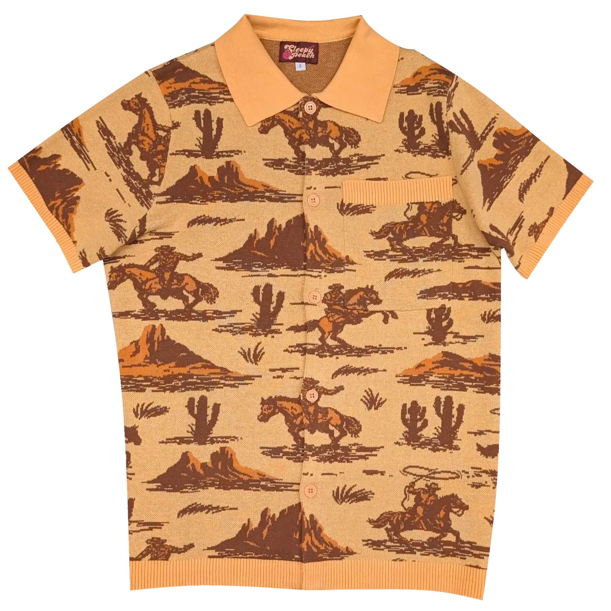 Camp Americana Button Up - Sleepy Peach