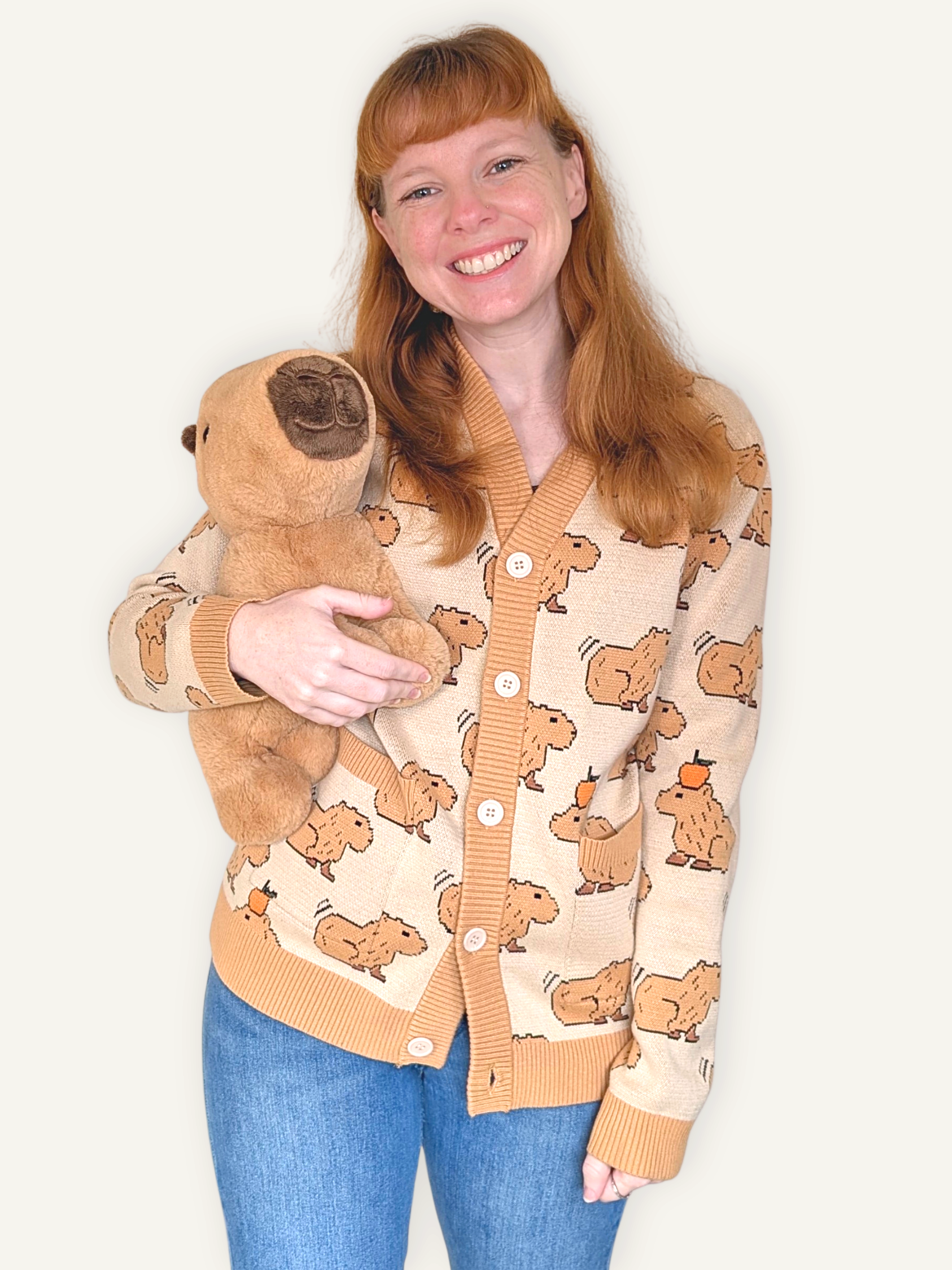 Sleepy Peach - Capybara Cardigan