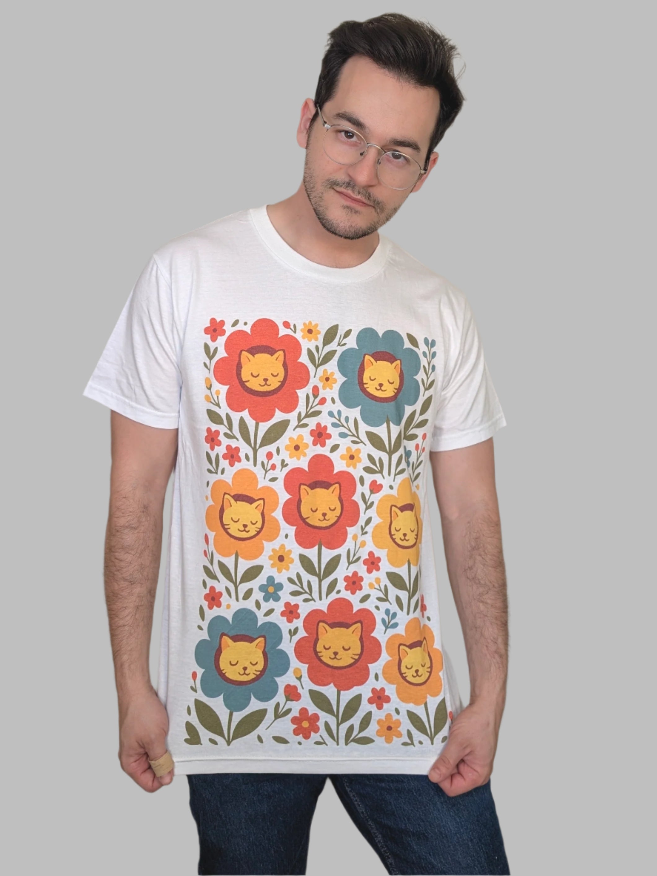 CatGardenShirt-SleepyPeach