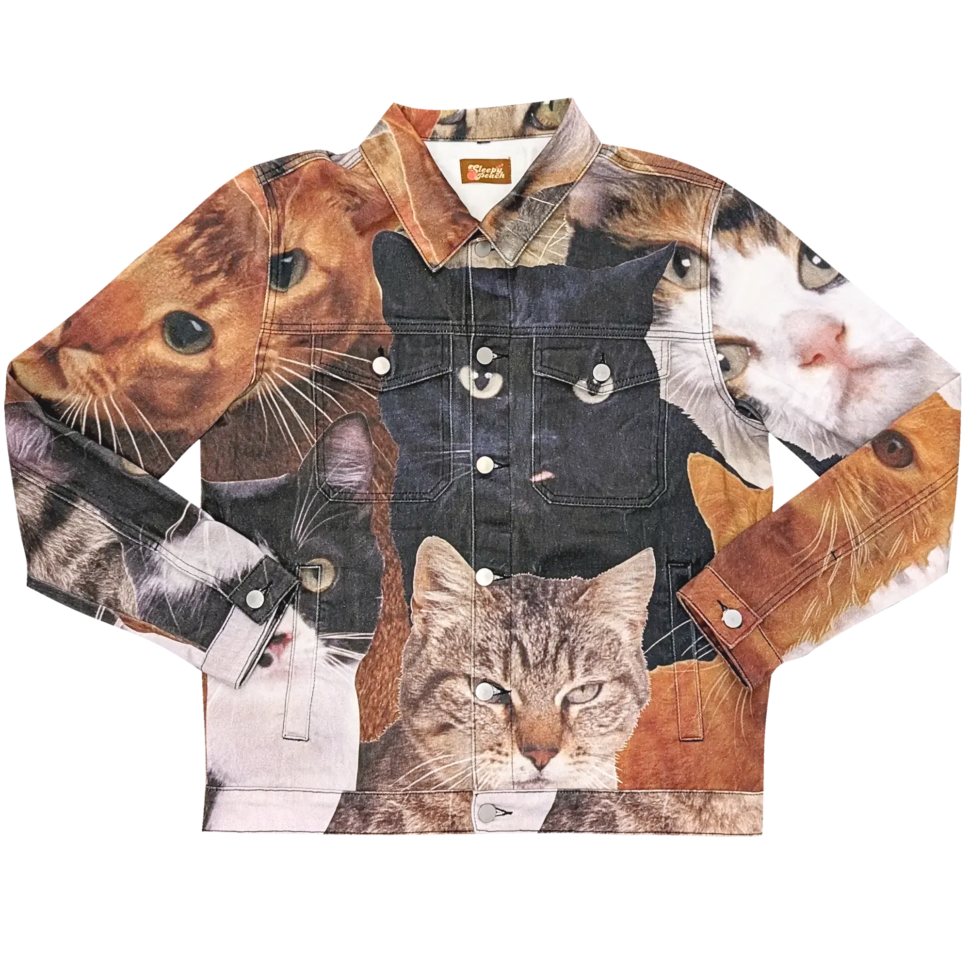 ジャケット・ブルゾン Maison Mangostan cat jacket 4Y The Cat Wrangler Denim Jacket