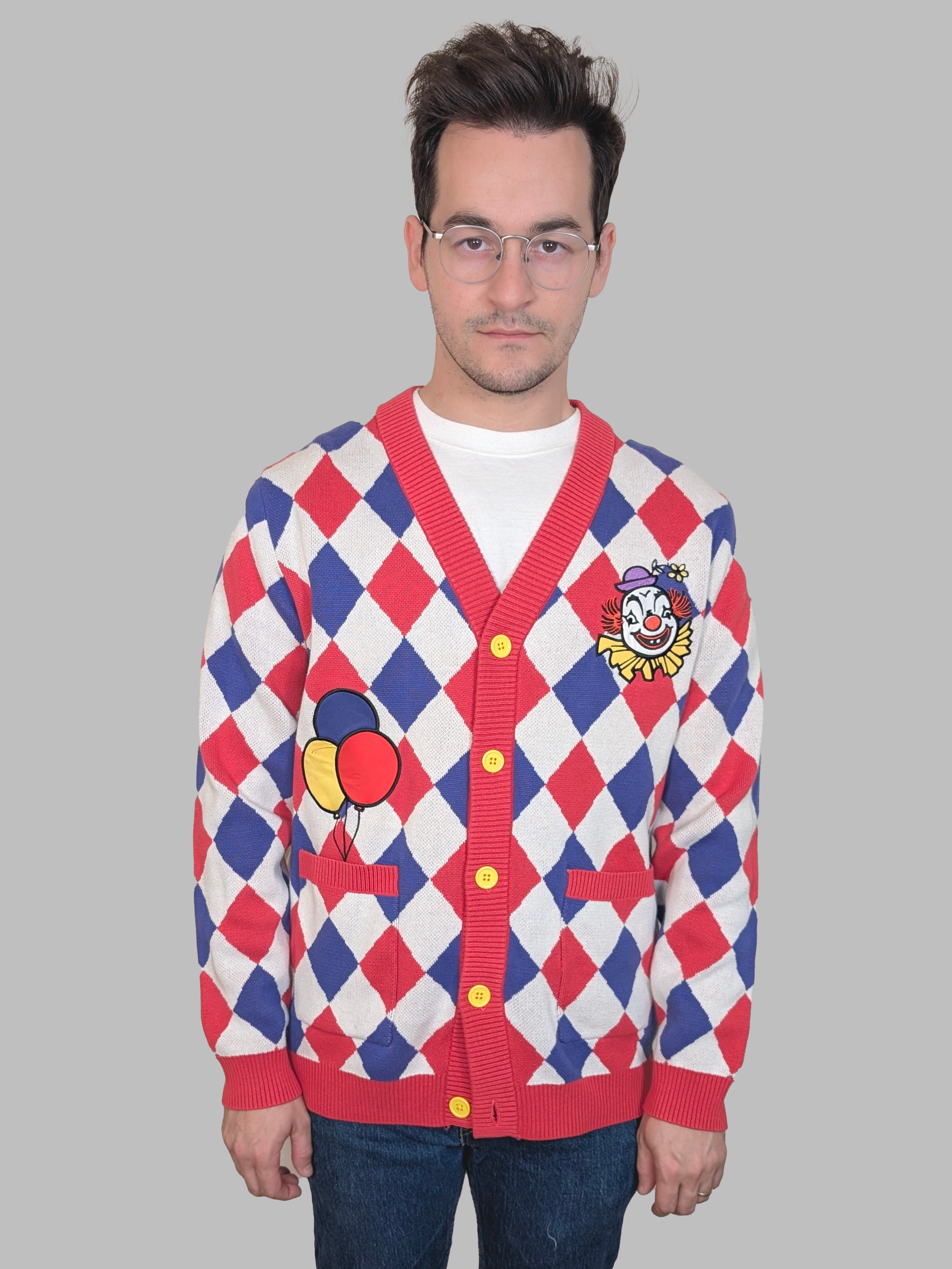 Certified Clown Cardigan - Sleepy Peach