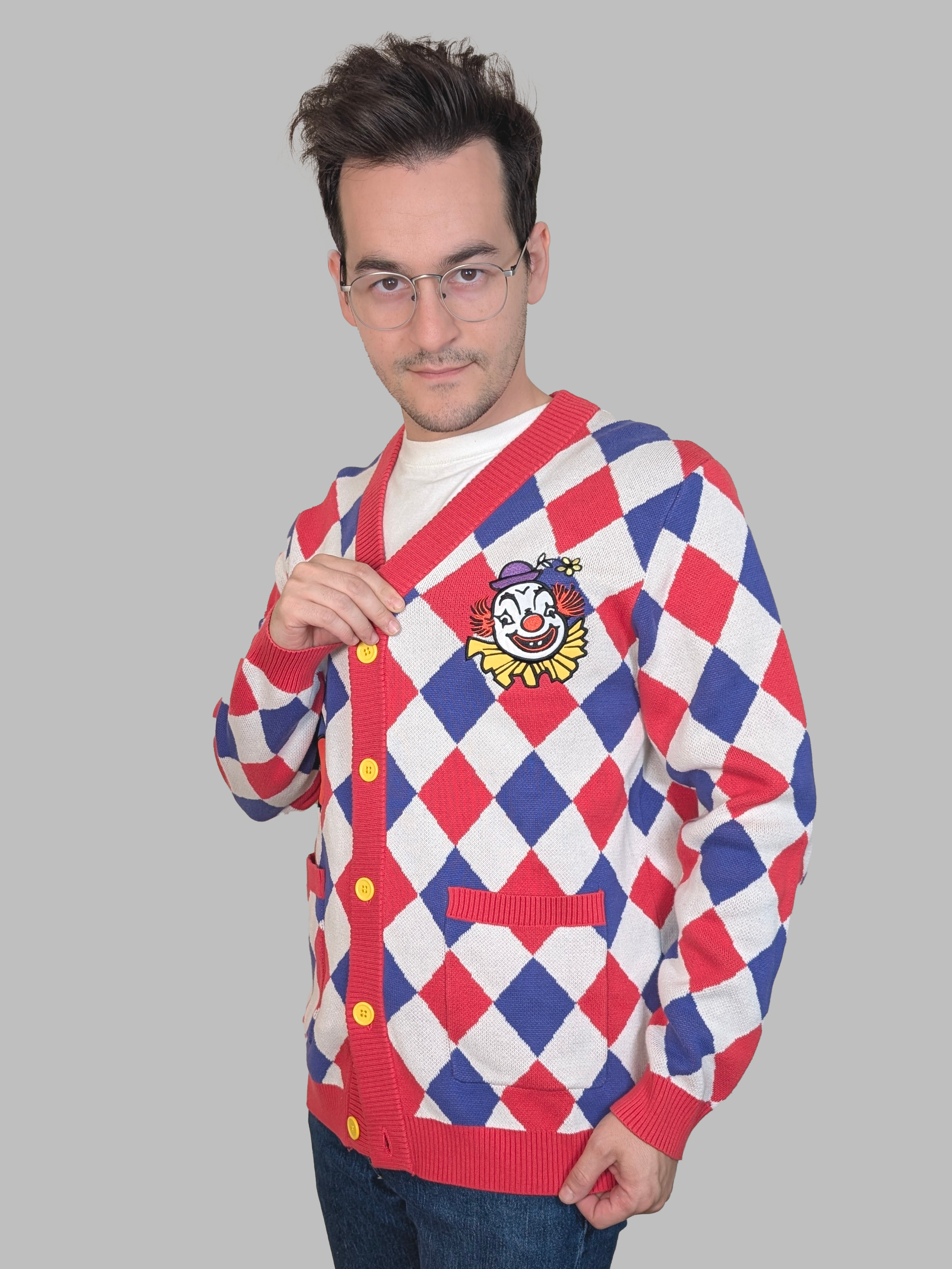 Certified Clown Cardigan - Sleepy Peach