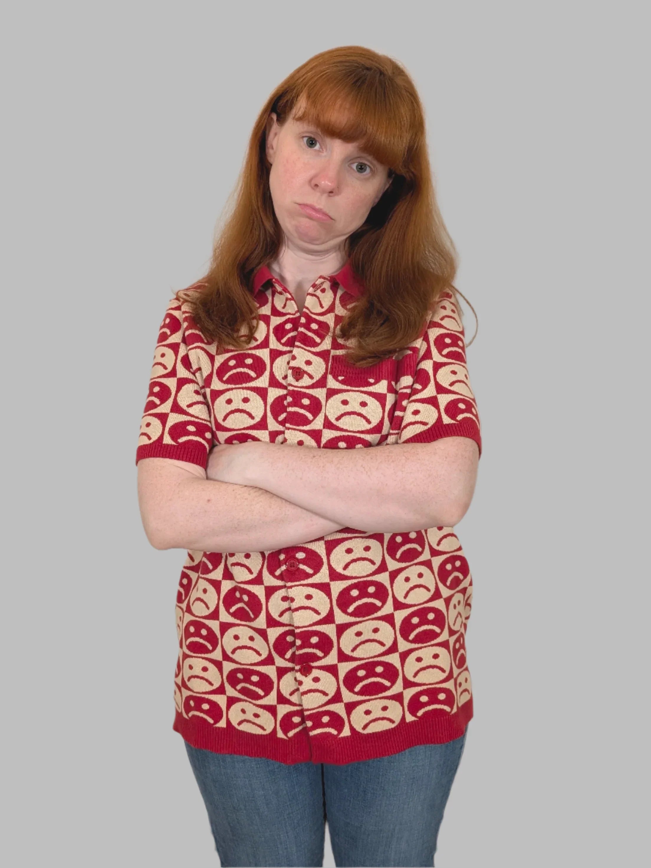 Customer Service Button Up - Sleepy Peach