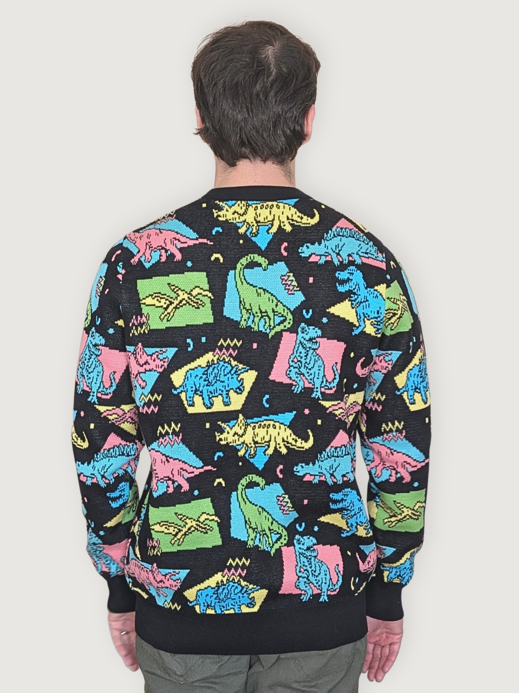 Dino Party Sweater - Sleepy Peach 411