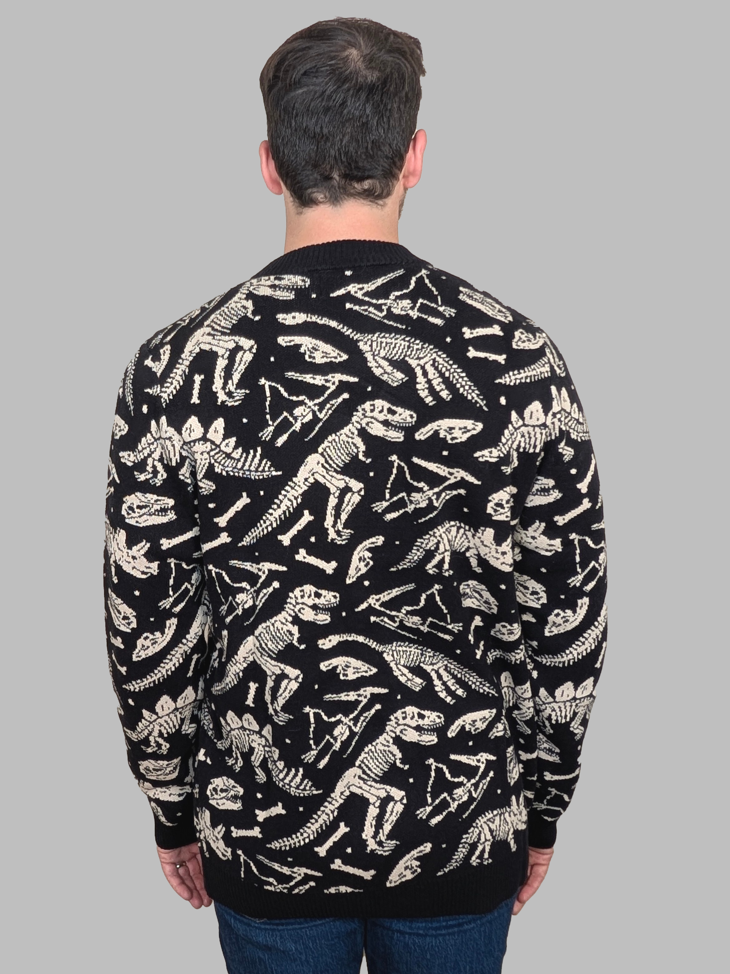 Dinosaur Fossil Cardigan - Sleepy Peach