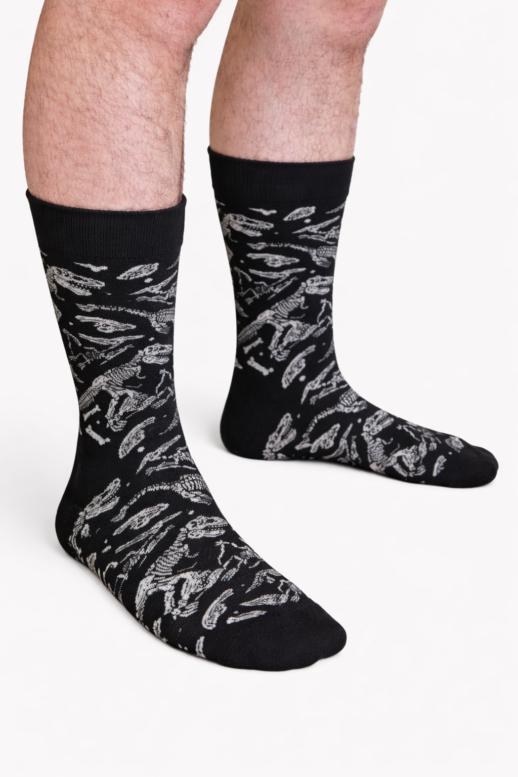 Dinosaur Fossil Socks - Sleepy Peach
