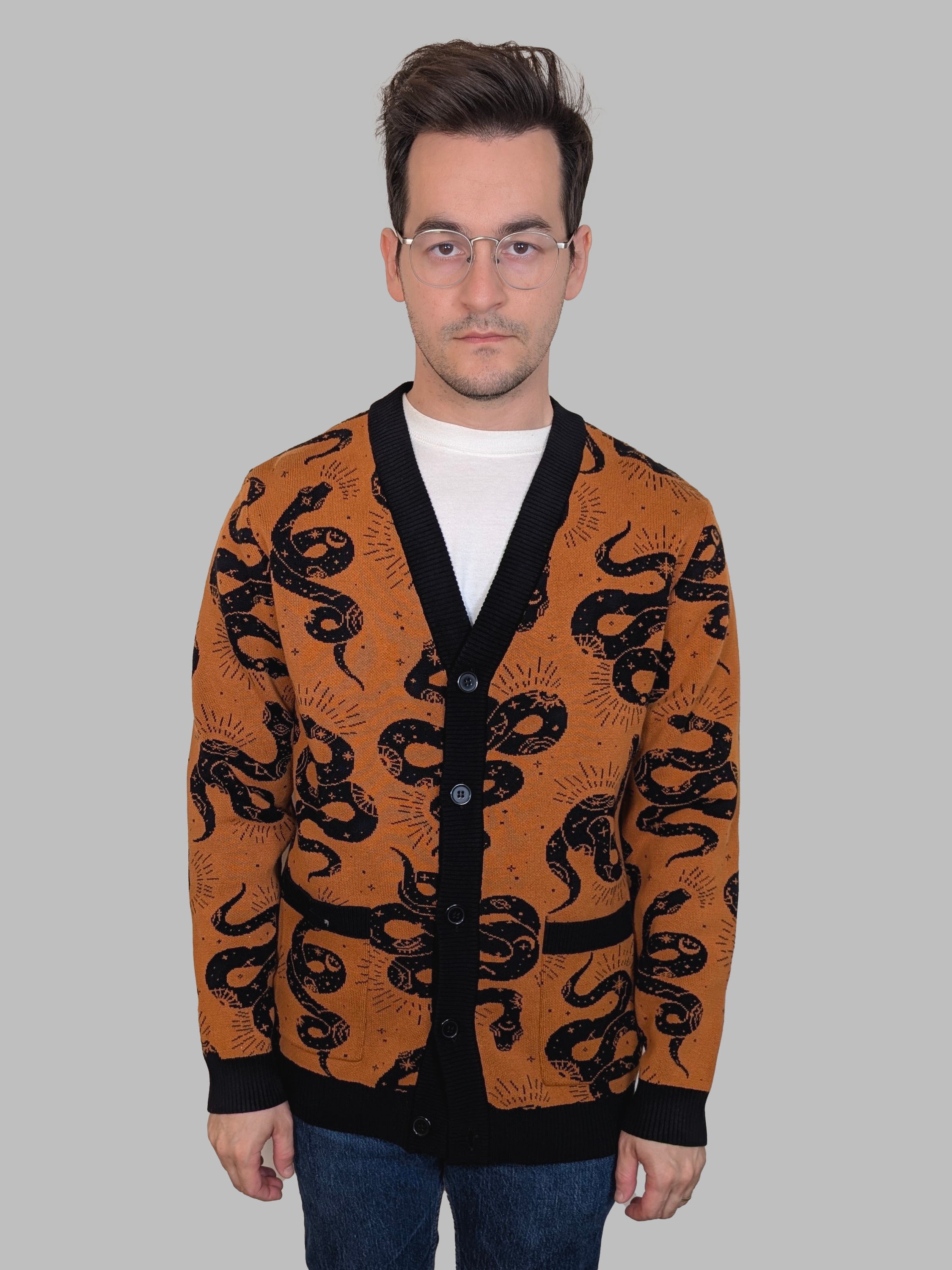 Esoteric Snake Cardigan - Sleepy Peach