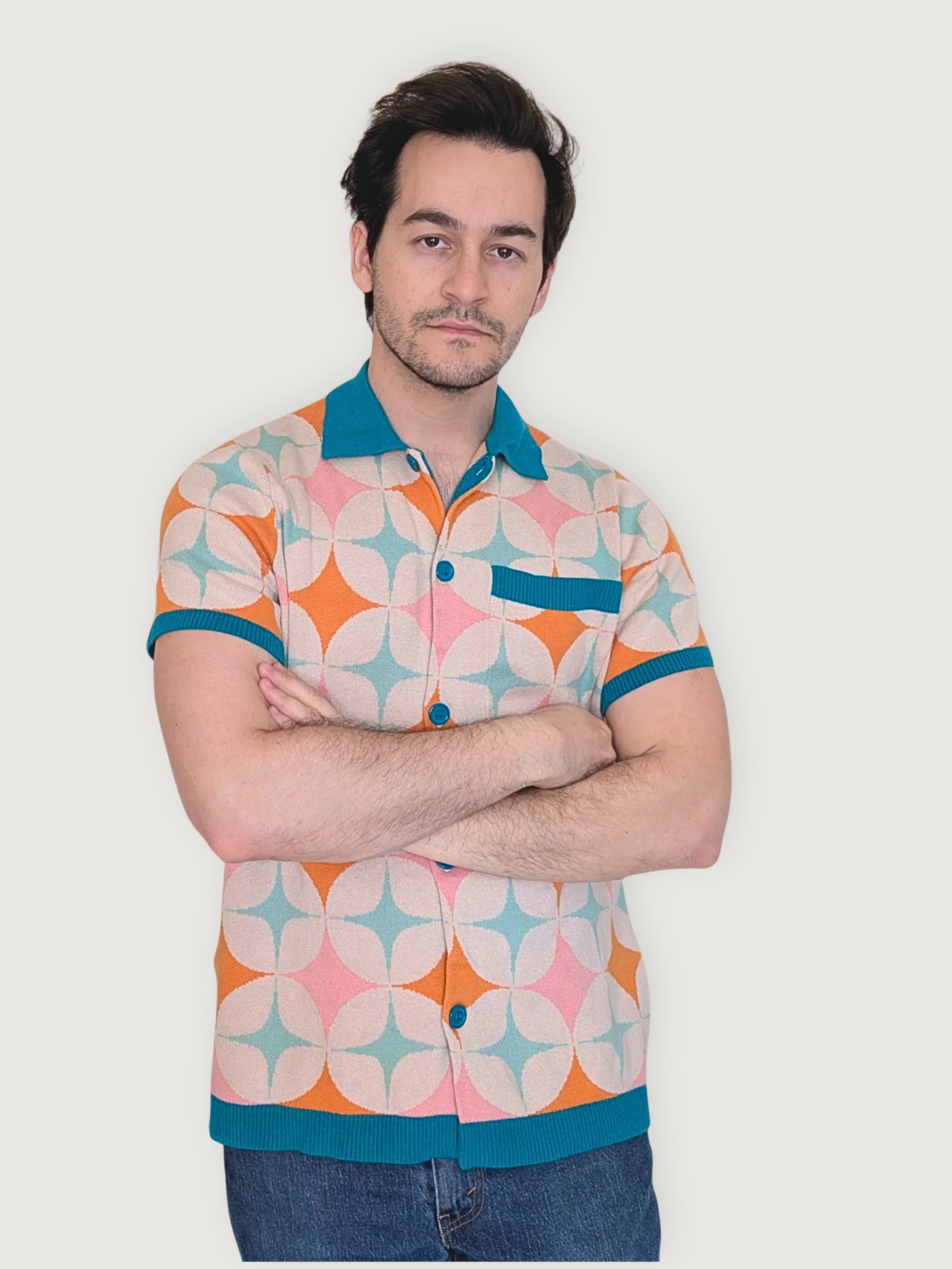 Great Atomic Tomorrow Button Up - Sleepy Peach 108