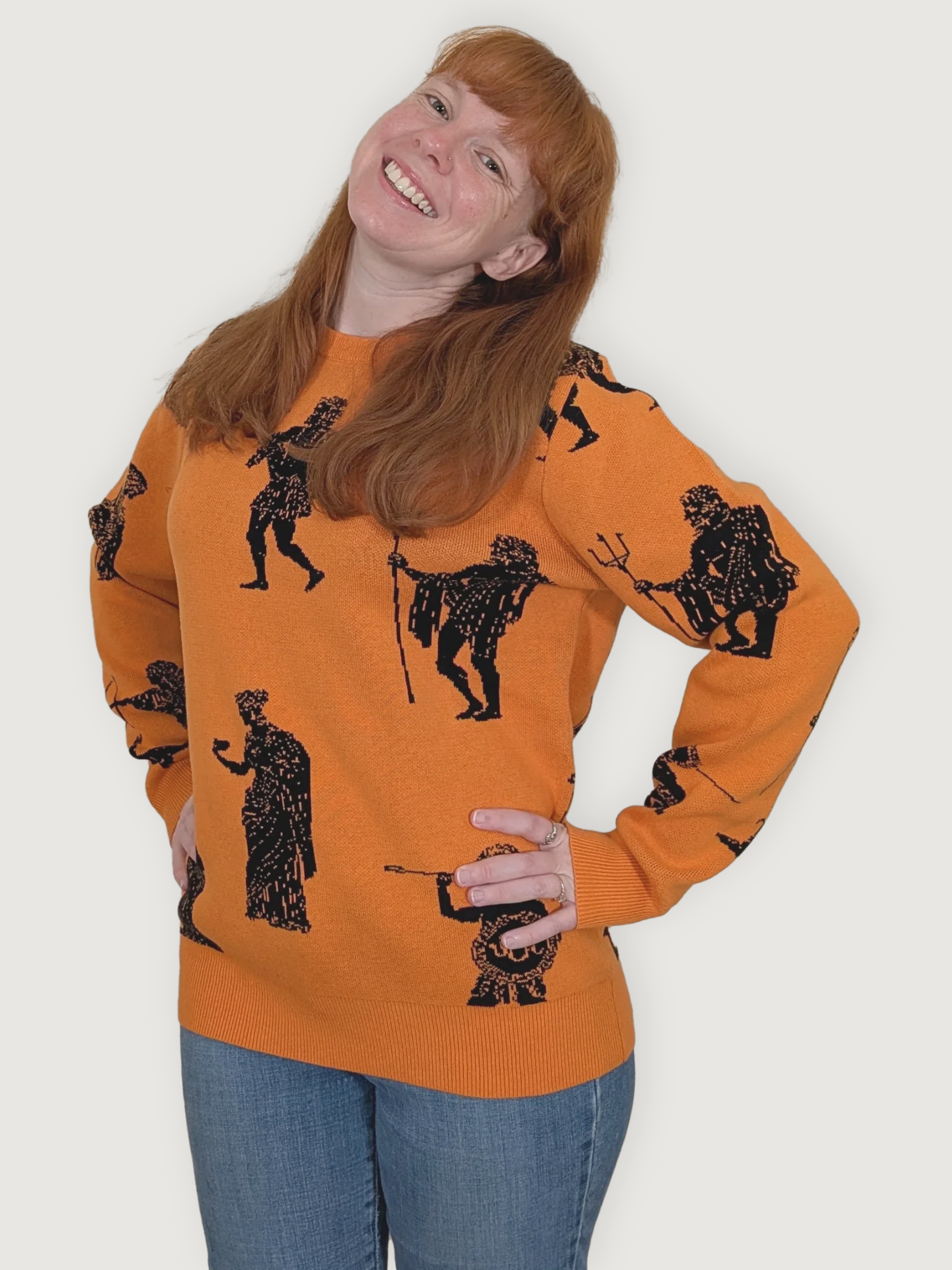 Greek Gods Sweater - Sleepy Peach 23423