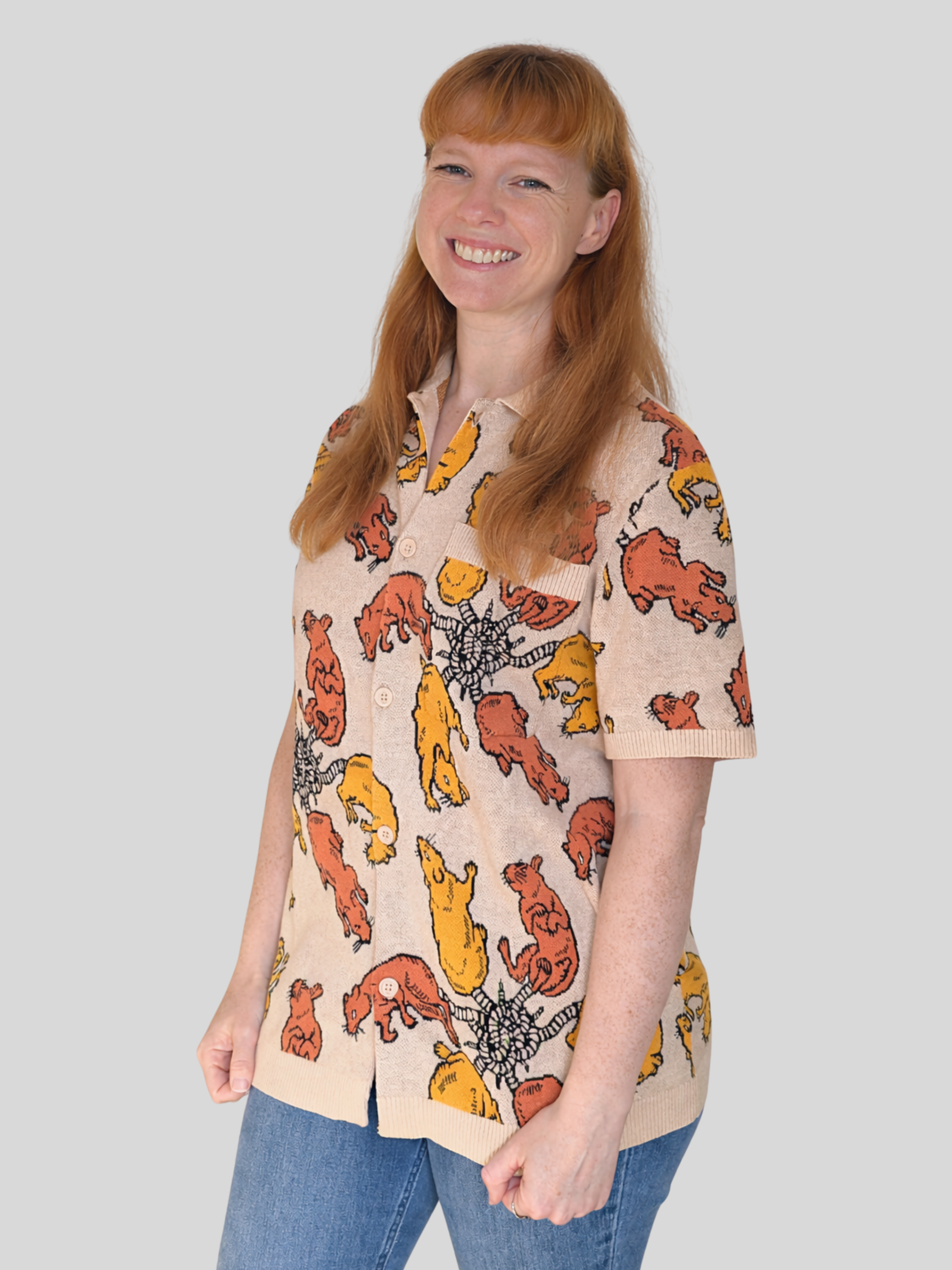 Hot Rat King Summer Button Up - Sleepy Peach