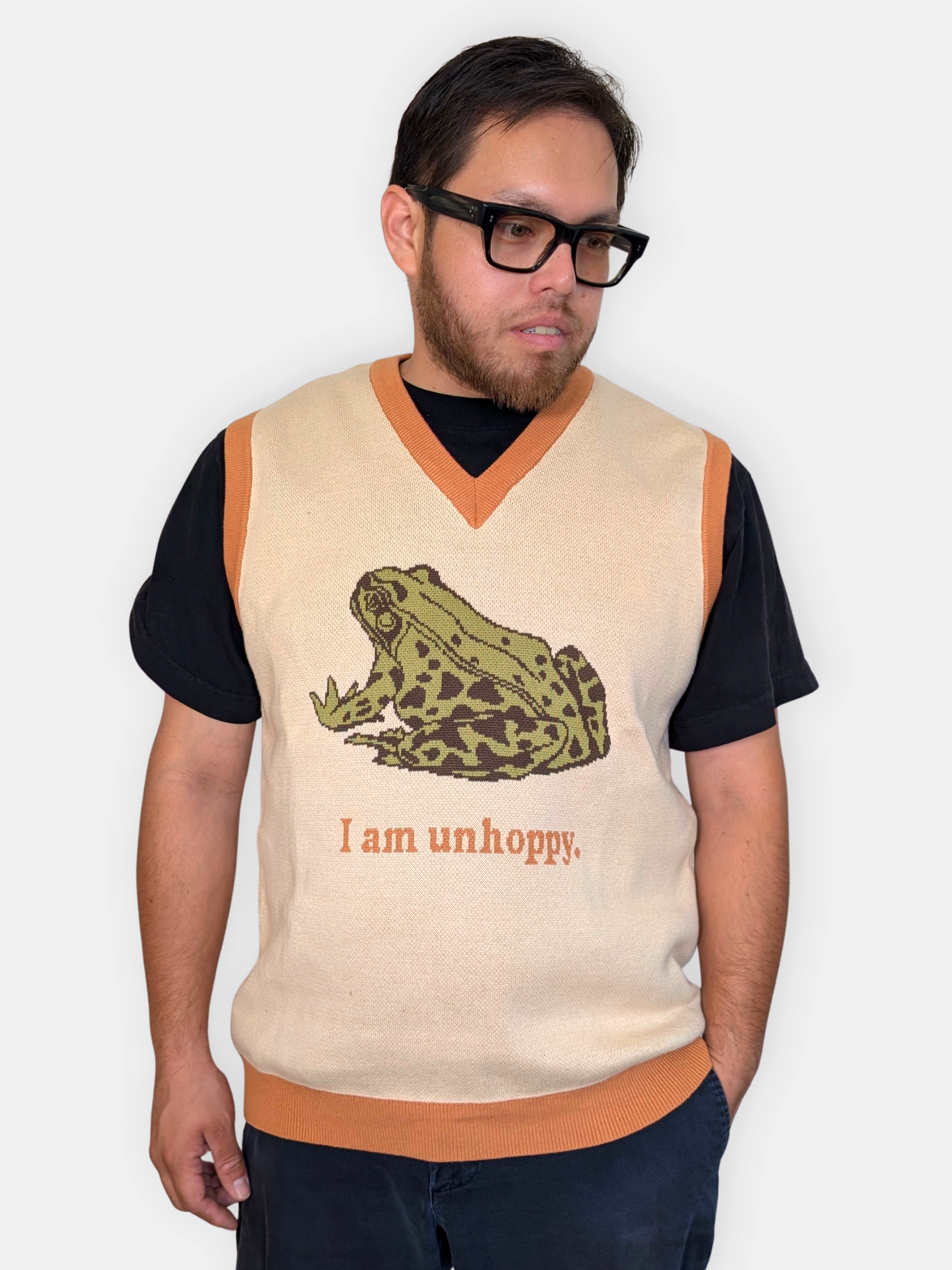 I Am Unhoppy Frog Vest - sLEEPY pEACH 141