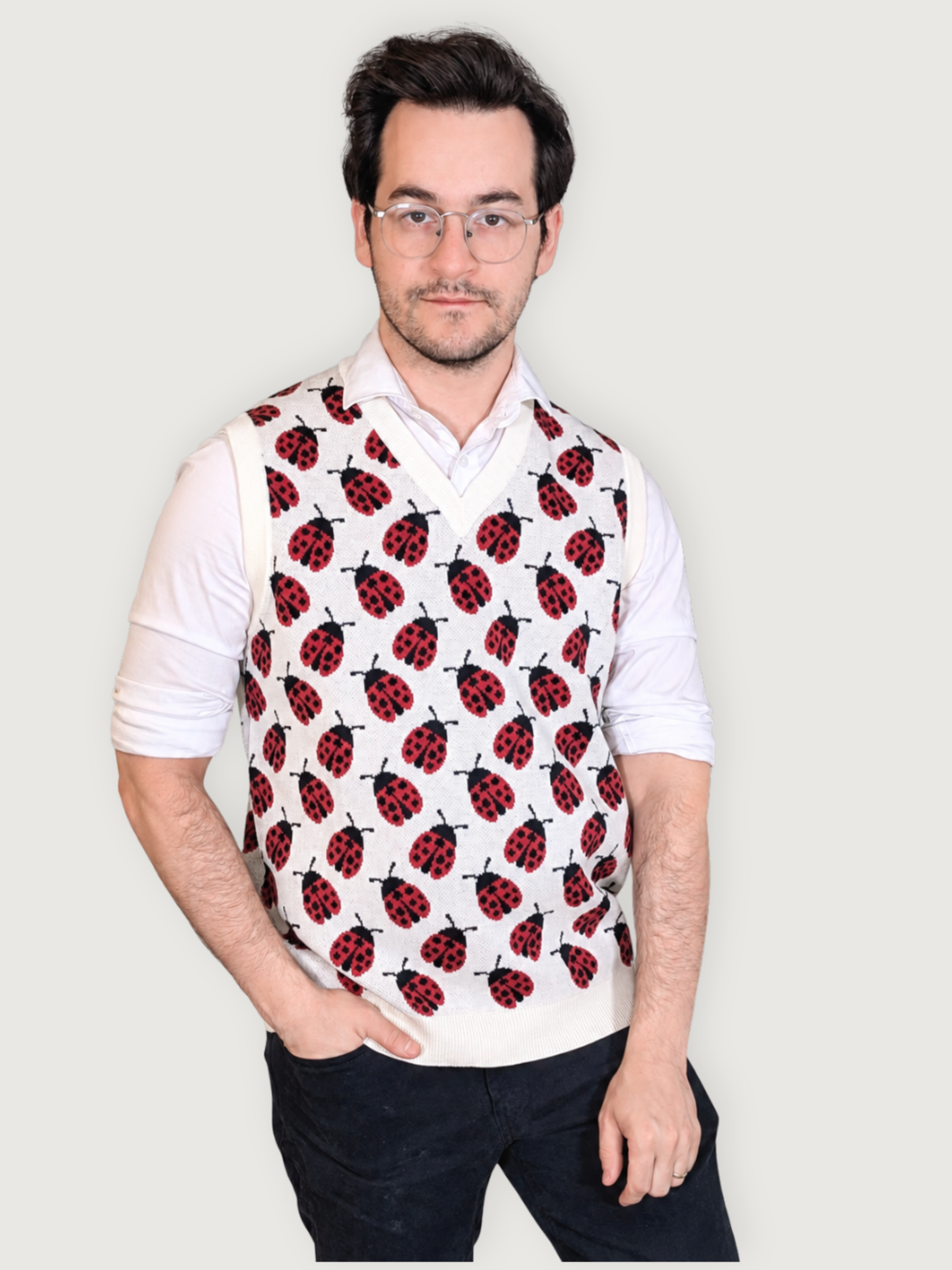 Ladybug Vest - Sleepy Peach