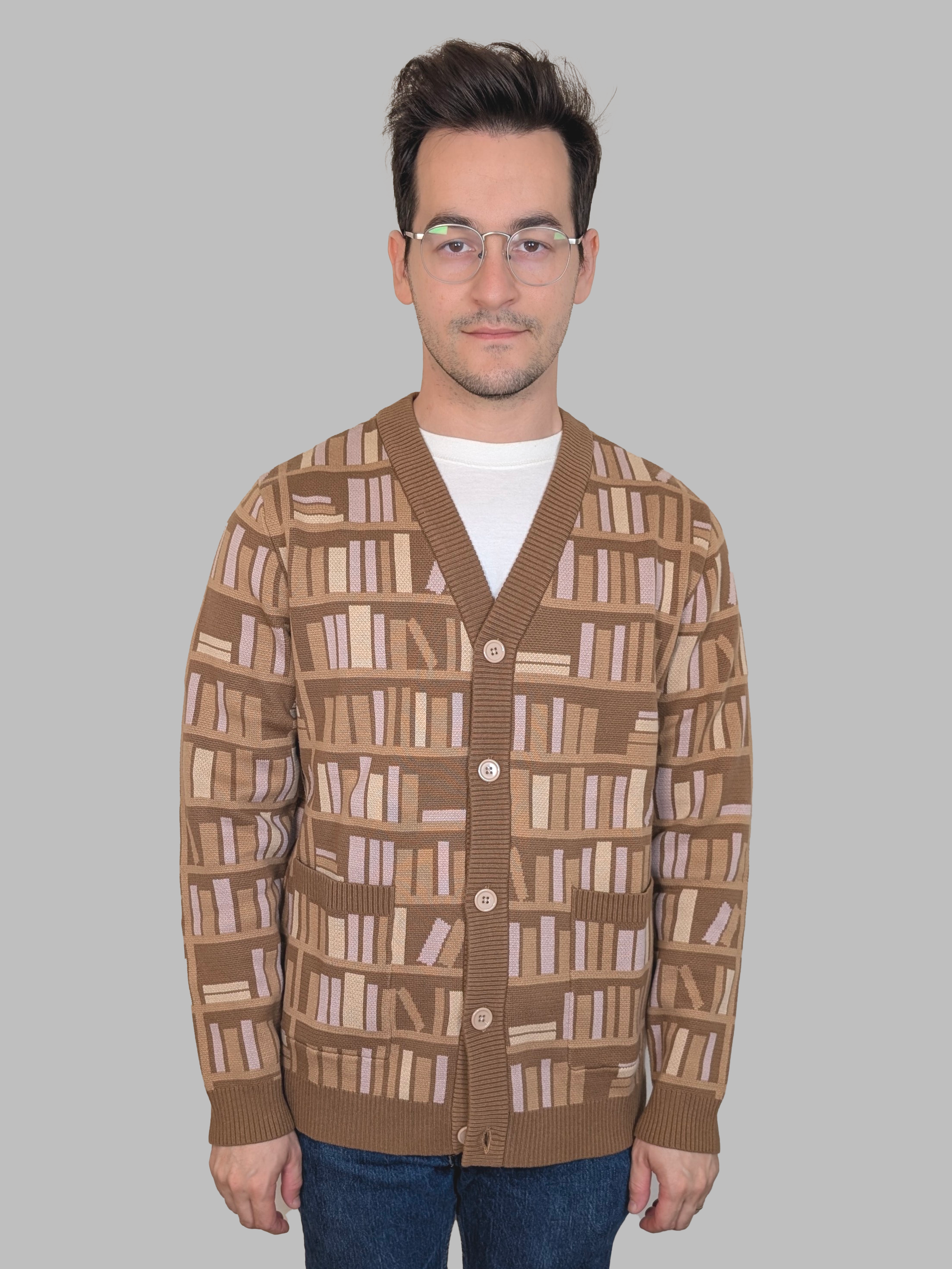 Librarian Cardigan - Sleepy Peach