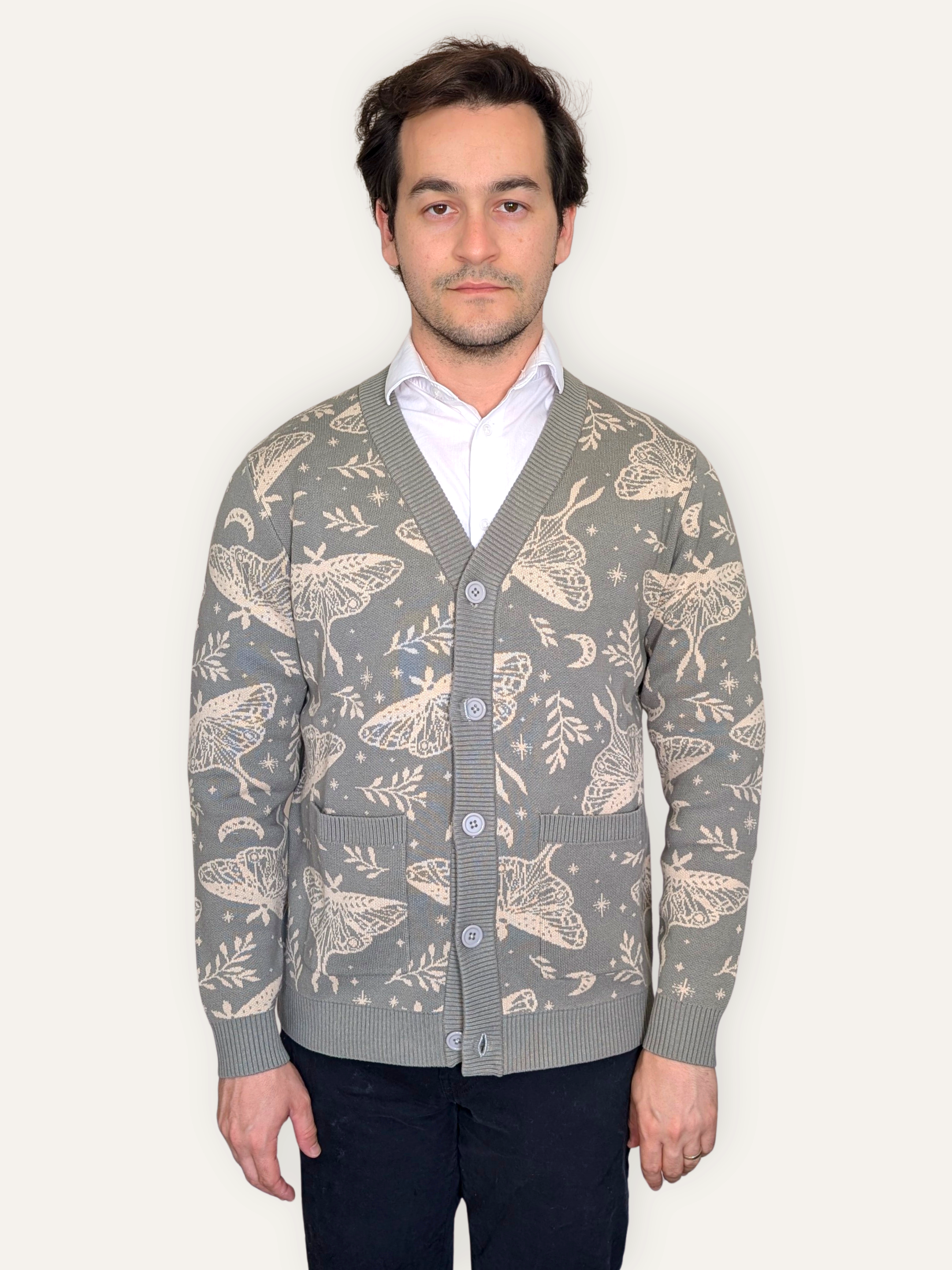 Luna Moth Cardigan - Sleepy Peach