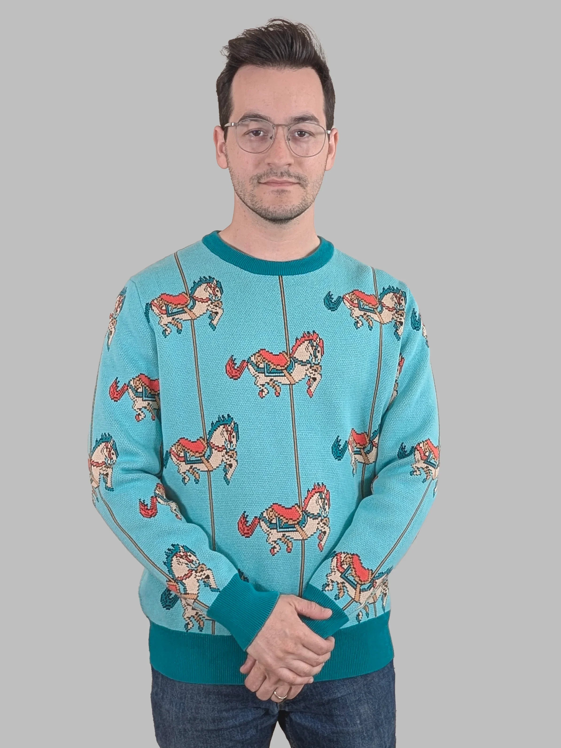Luxe Carousel Sweater - Sleepy Peach