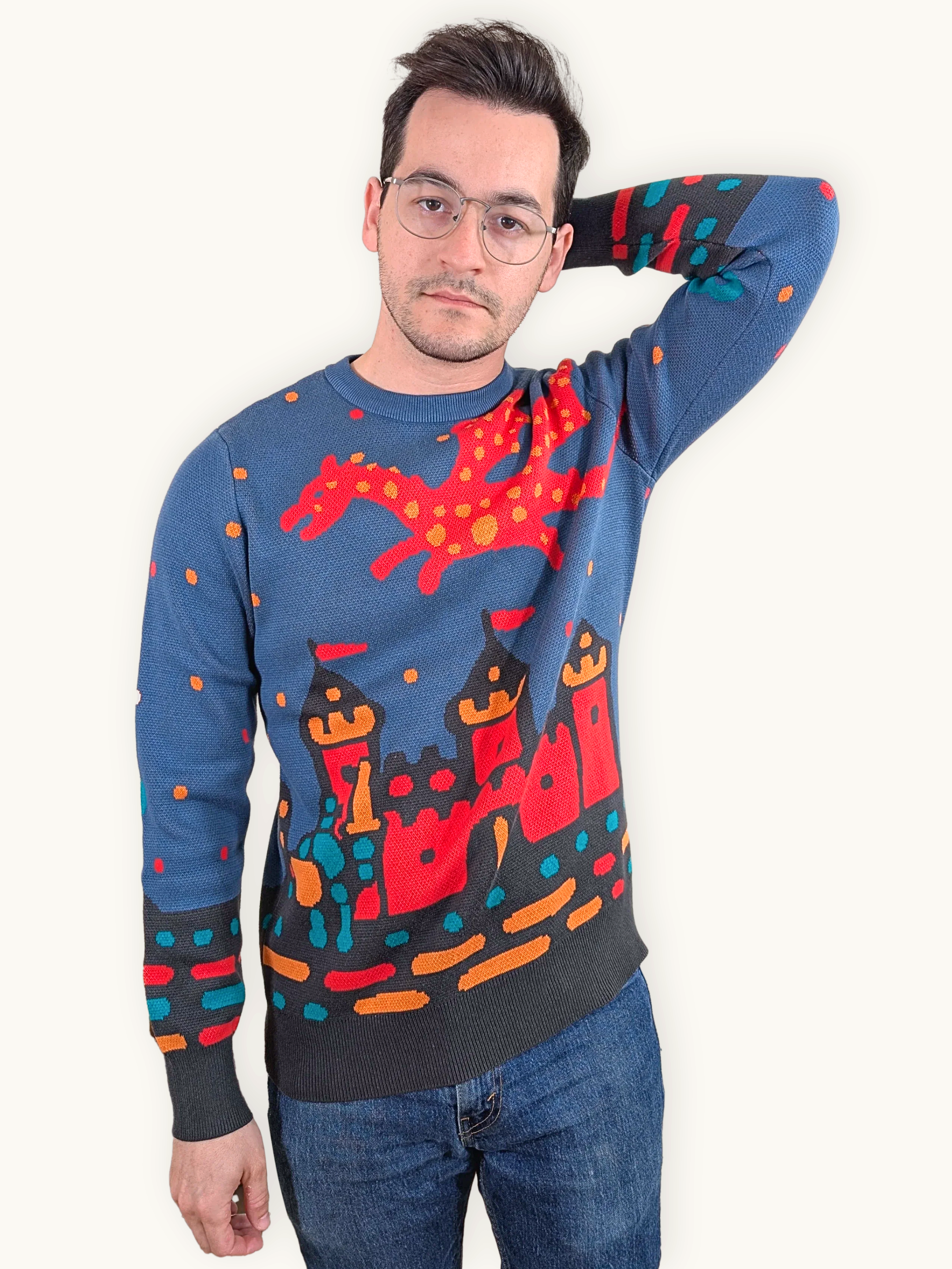 Sleepy Peach - Medieval Fantasy Sweater