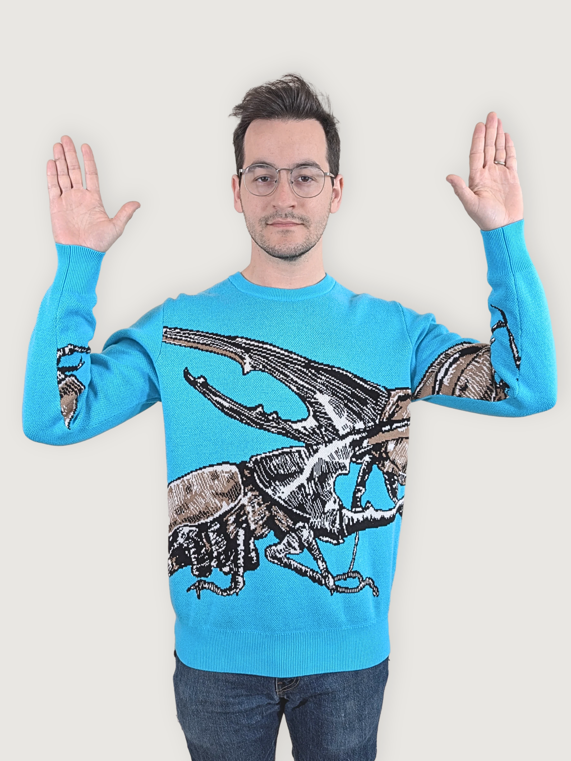 Meet the Beetles Sweater - Sleepy Peach 16