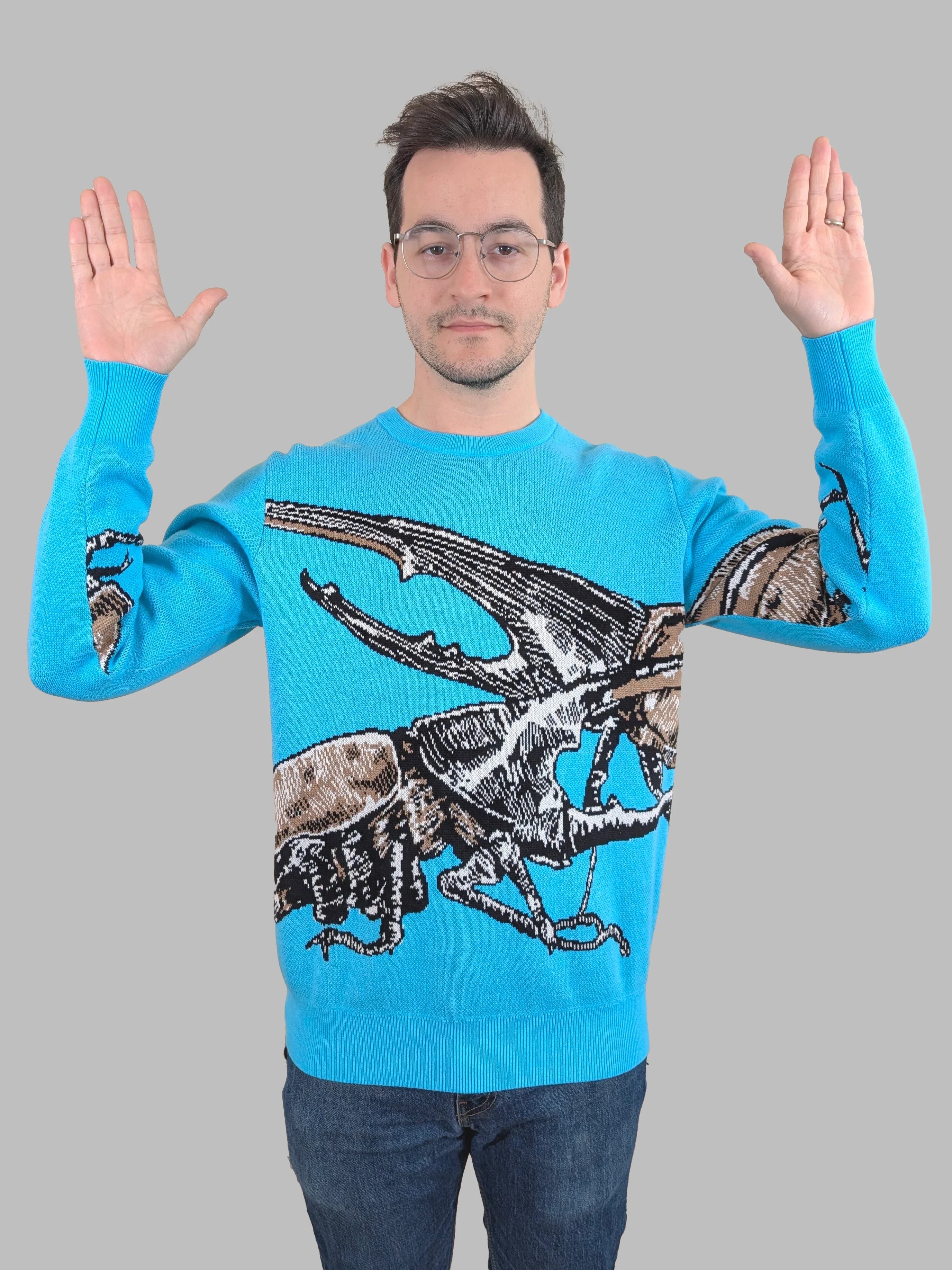 Meet the Beetles Sweater - Sleepy Peach