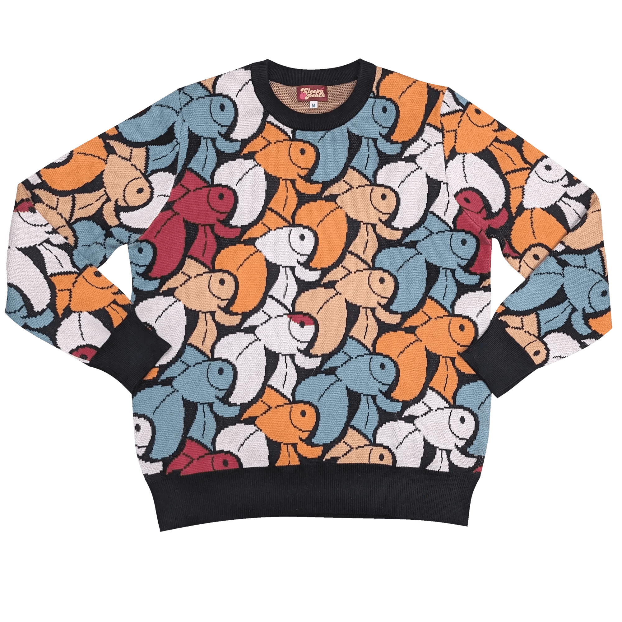 Muted Goldfish Sweater - Sleepy Peach