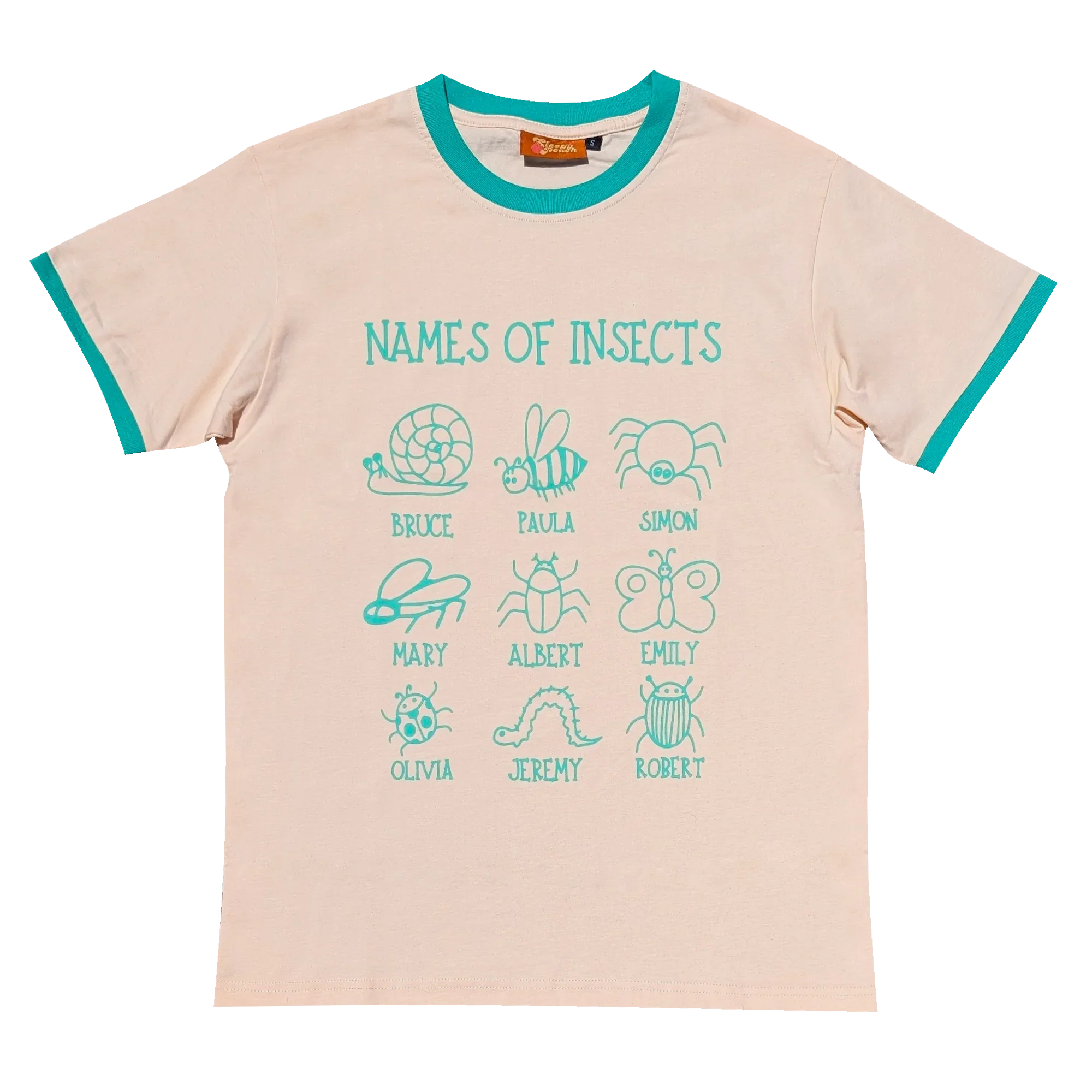 NAMES OF INSECTS Shirt - Sleepy Peach