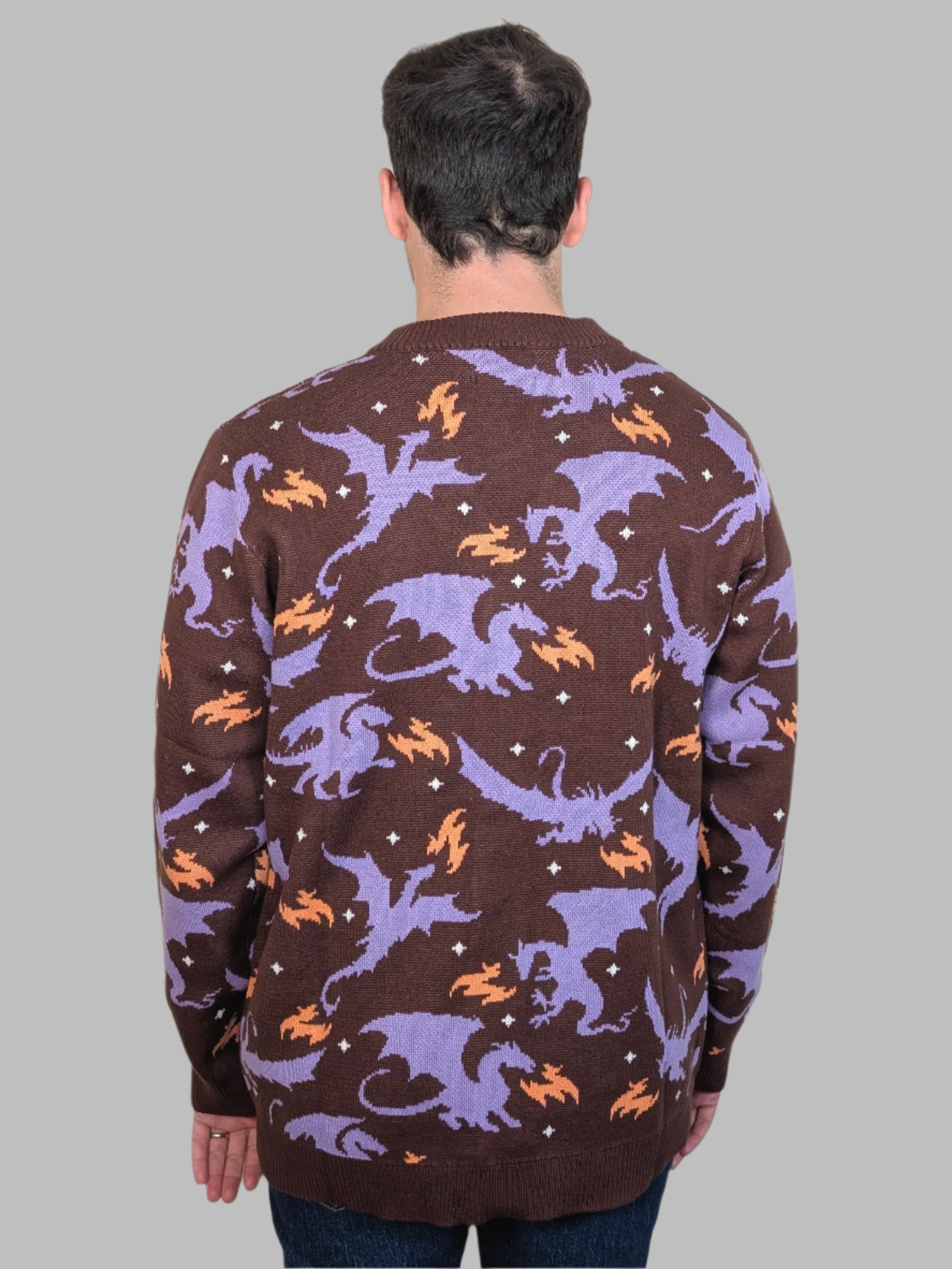 Night Scorcher Dragon Cardigan - Sleepy Peach