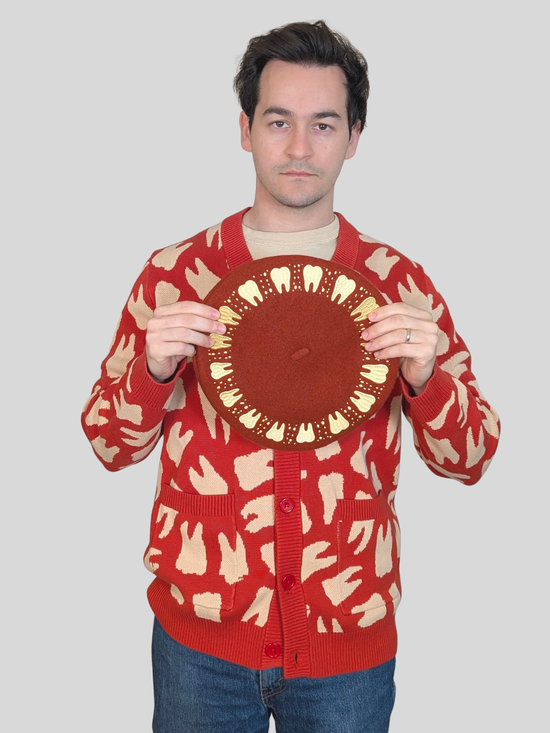 Nothing but the Tooth Beret - Sleepy Peach