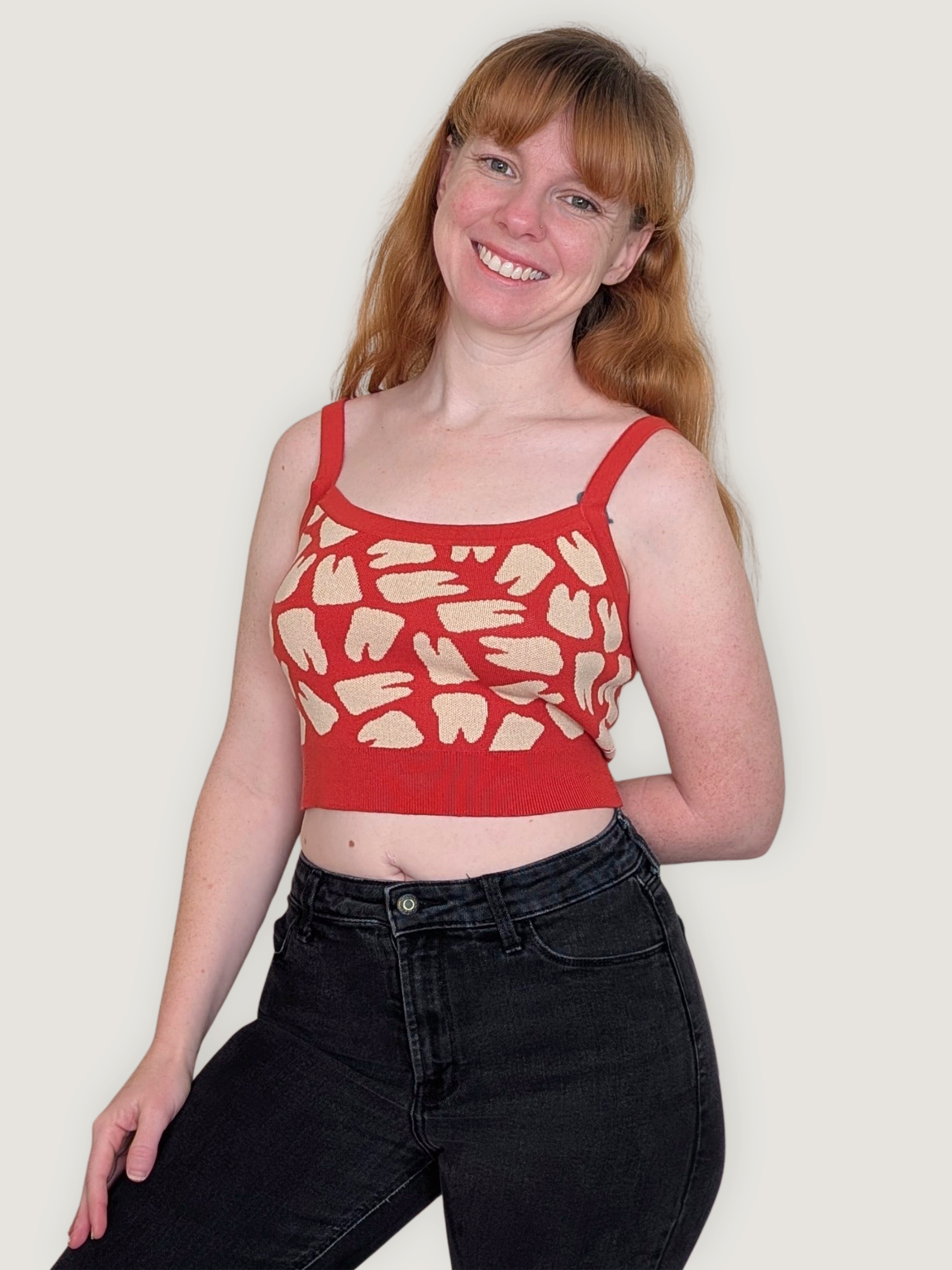 Sleepy Peach - Nothing but the Tooth Crop Top