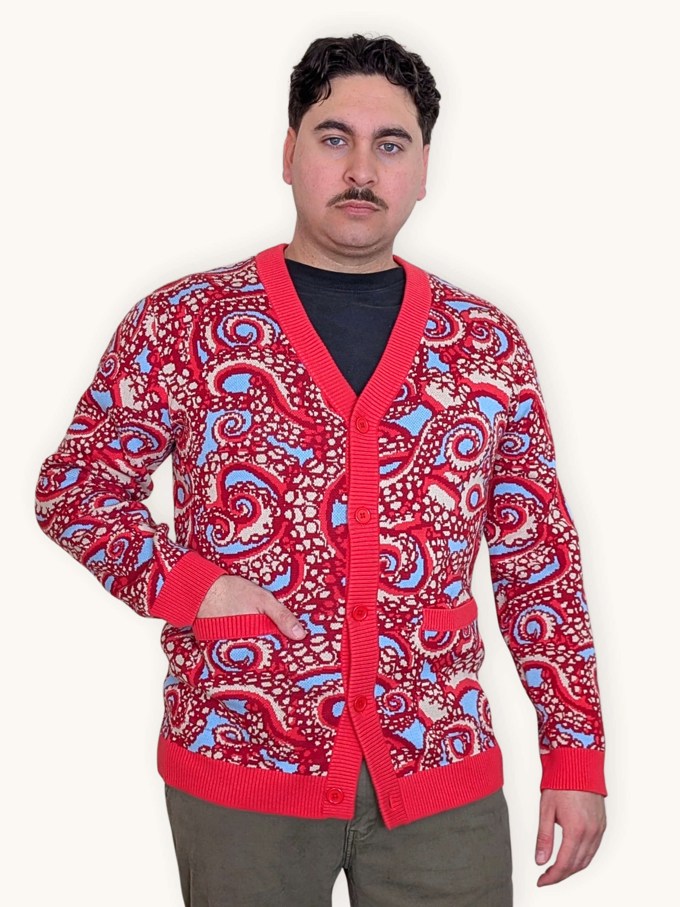 Sleepy Peach - Paisley Octopus Cardigan