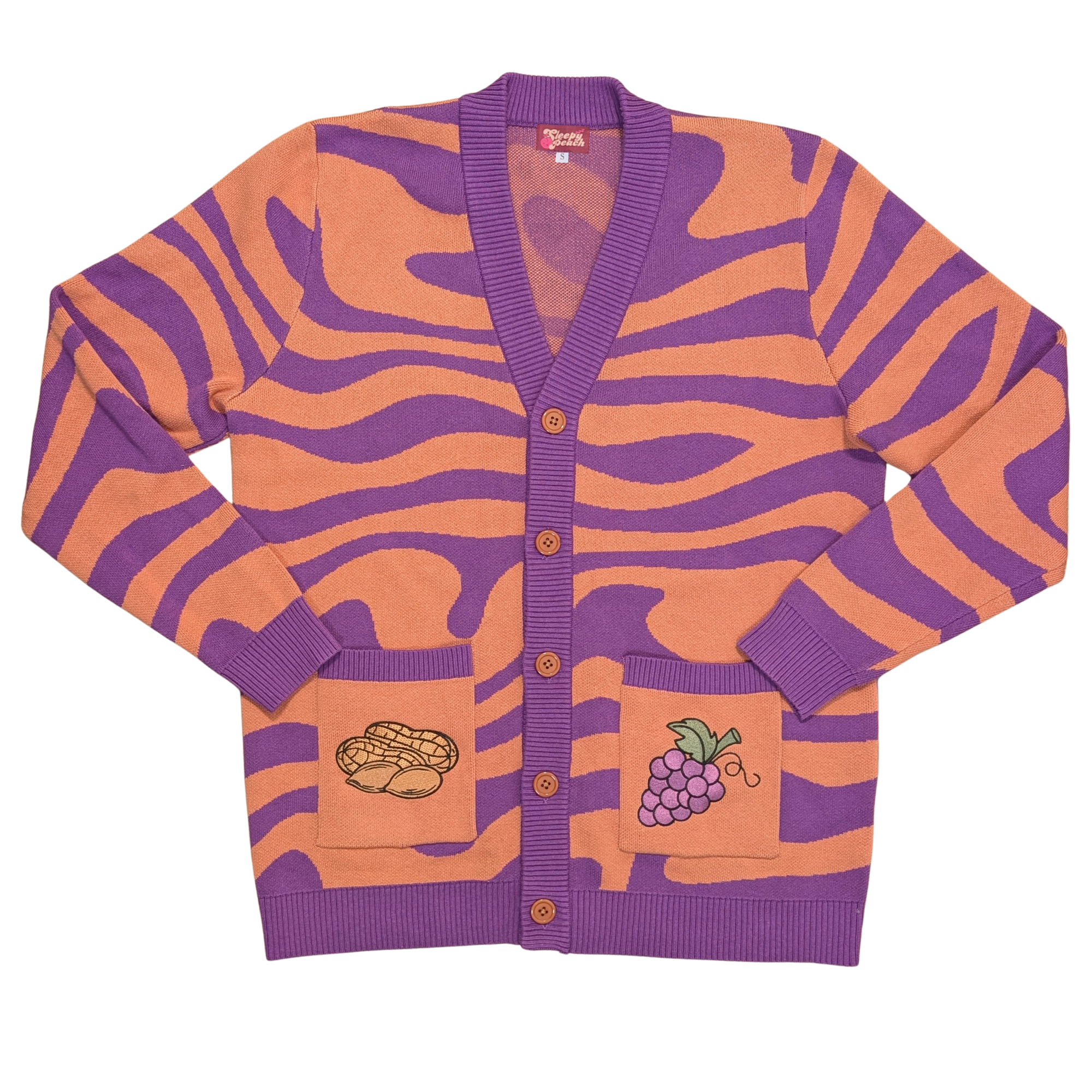 Peanut Butter & Jelly Cardigan - Sleepy Peach