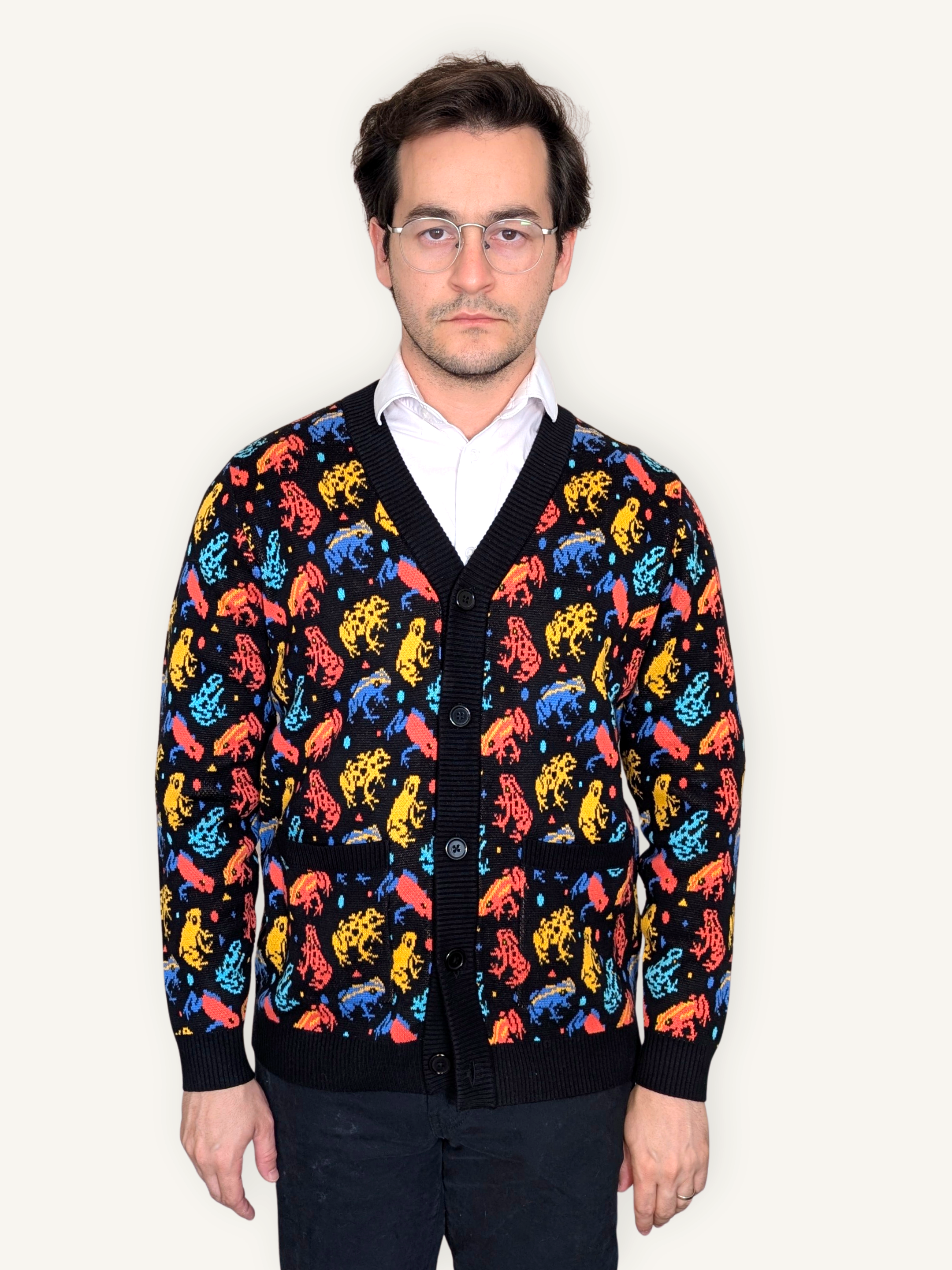 Poison Dart Frog Cardigan - Sleepy Peach