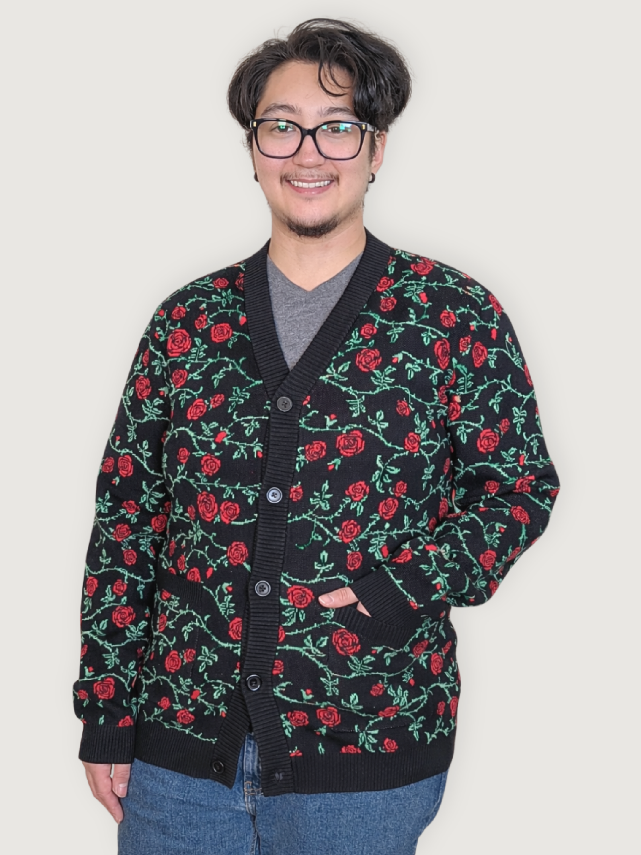 Rose & Thorn Cardigan - Sleepy Peach 591