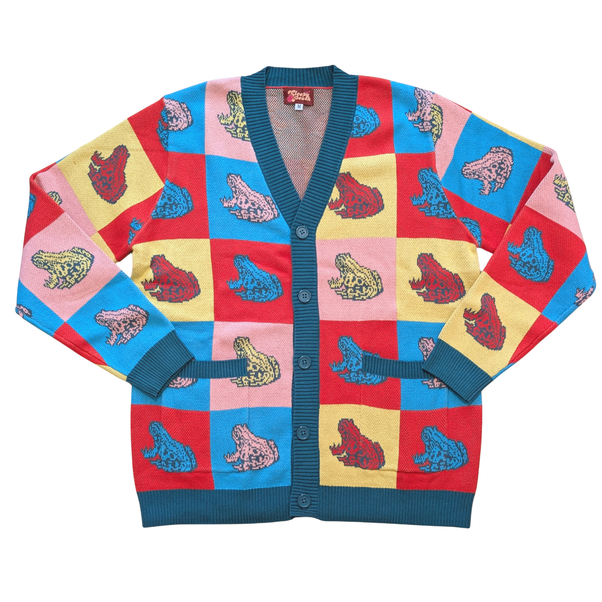 Royal Frog Cardigan - Sleepy Peach