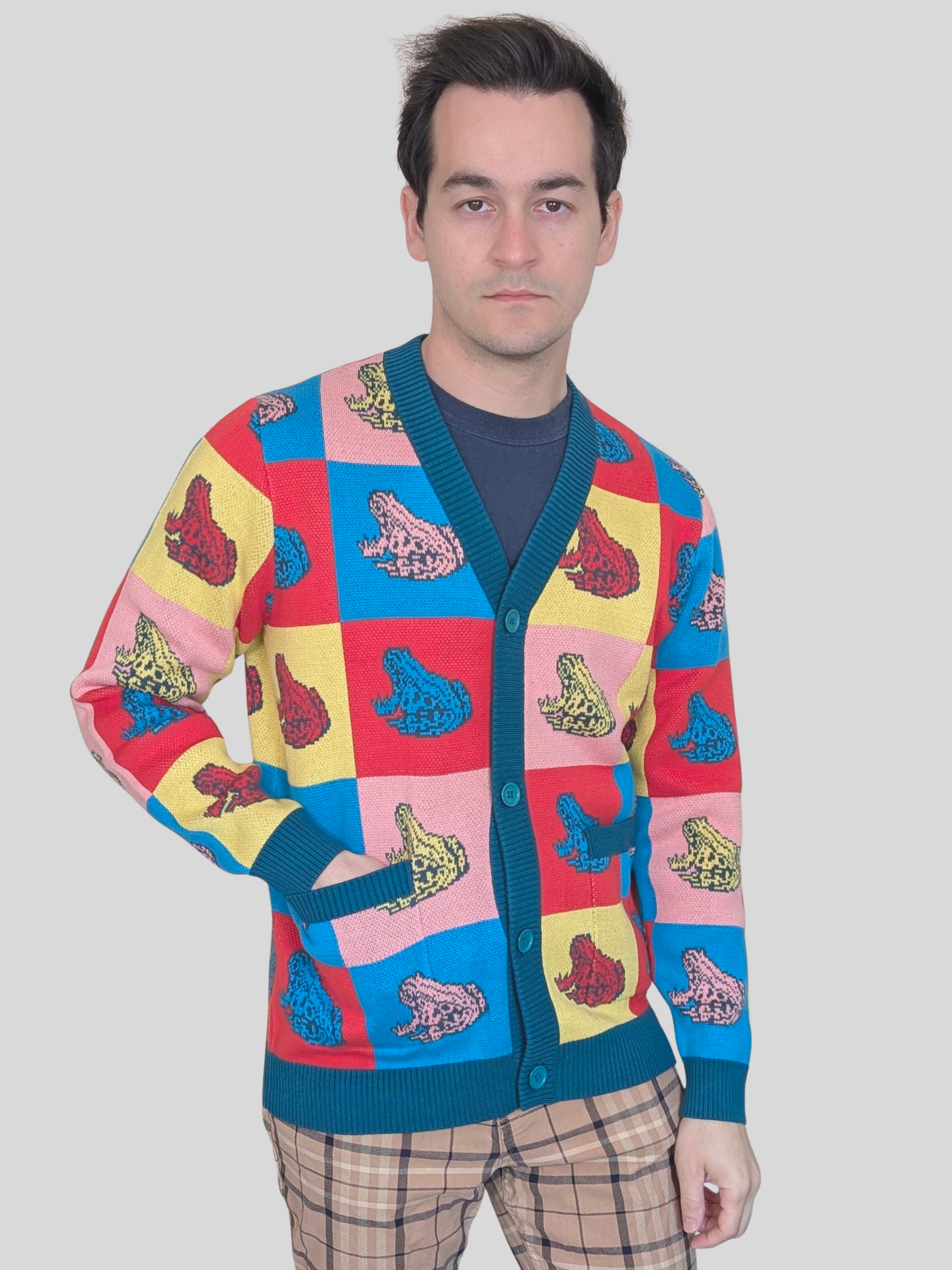 Royal Frog Cardigan - Sleepy Peach