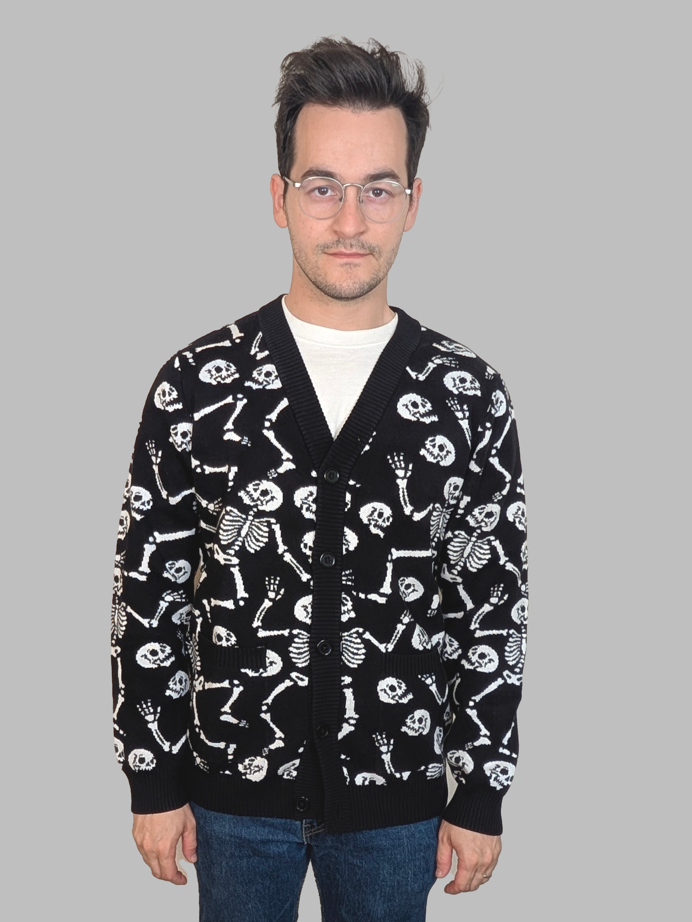 Skeleton Dance Cardigan - Sleepy Peach
